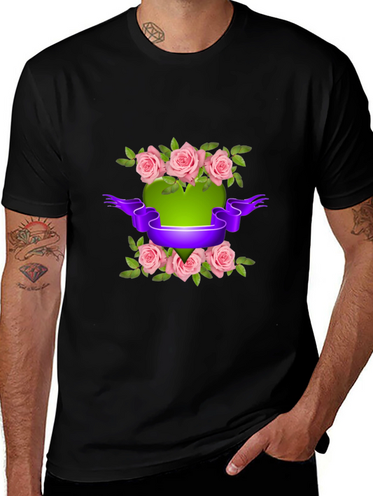 Floral Heart T-Shirt - Stylish Design