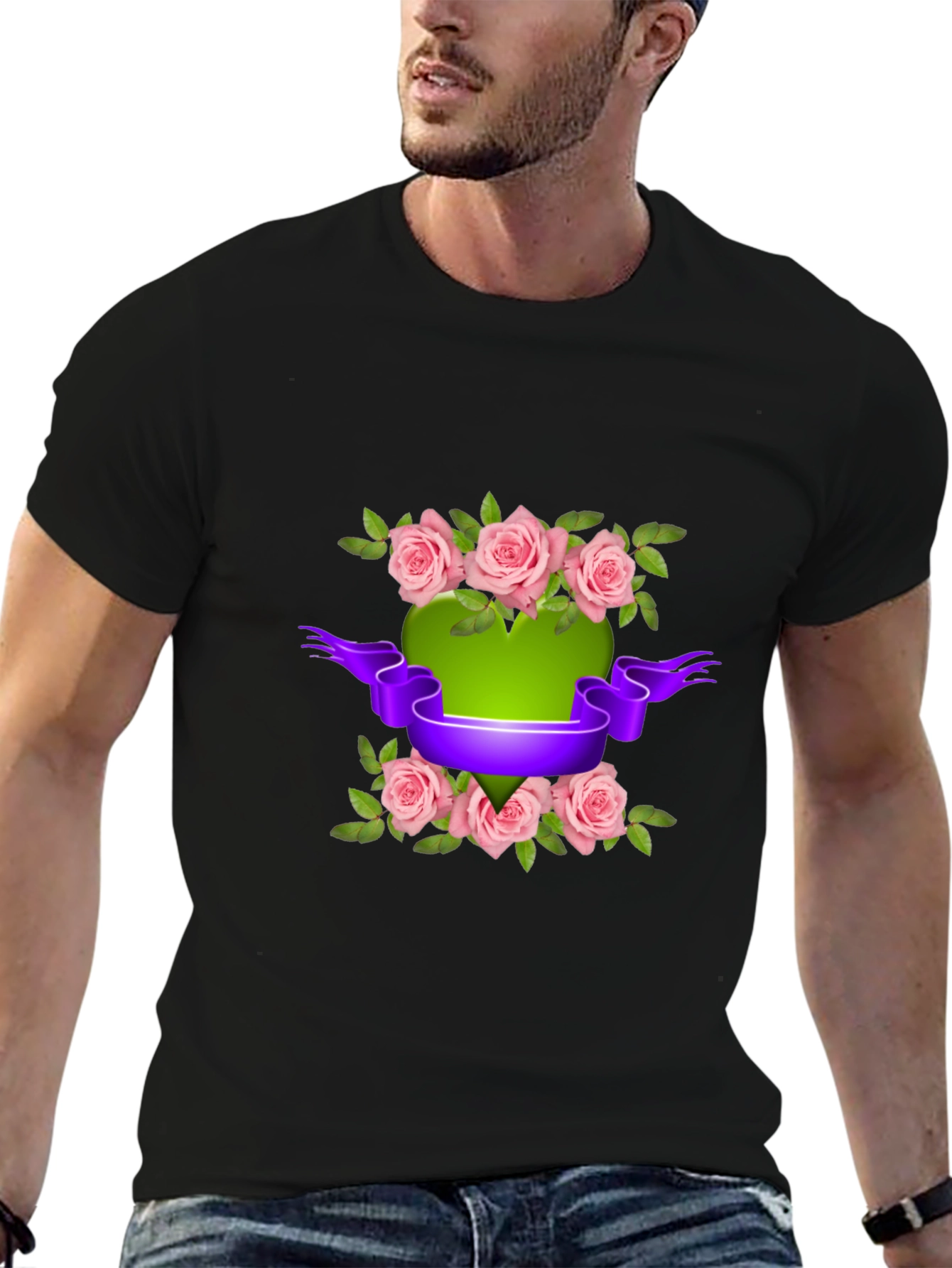Floral Heart T-Shirt - Stylish Design