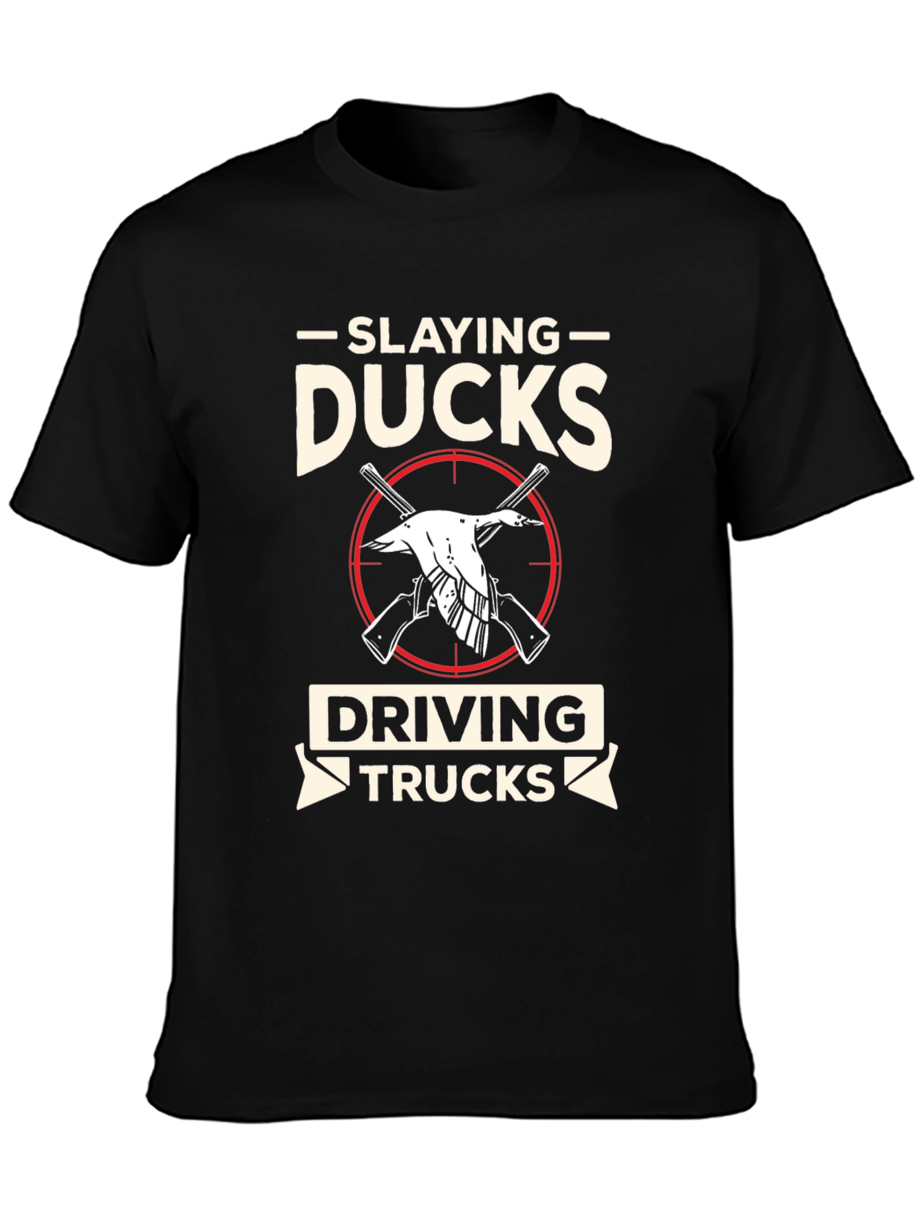 Slaying Ducks Driving Trucks Graphic Tee