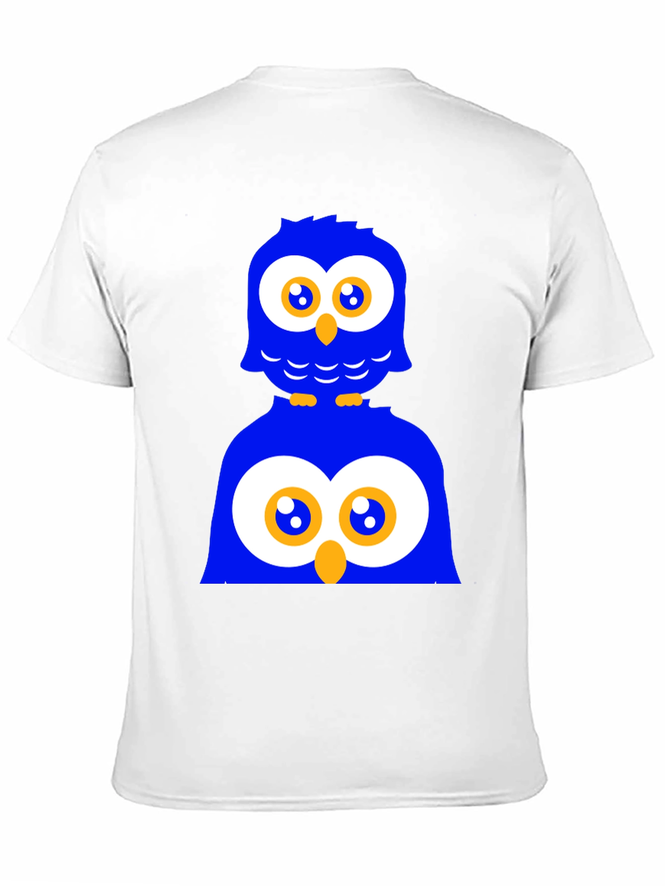 Funny Owl Graphic Print Black T-Shirt