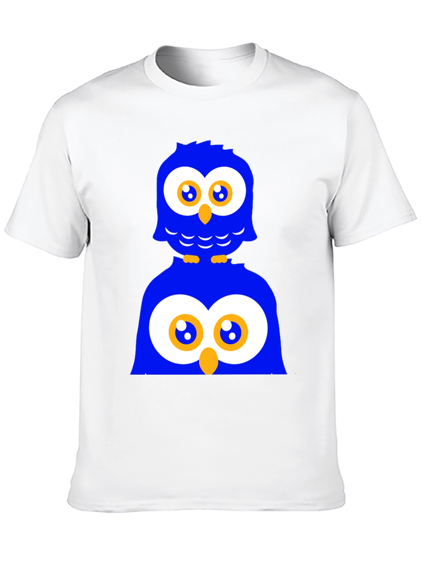 Funny Owl Graphic Print Black T-Shirt