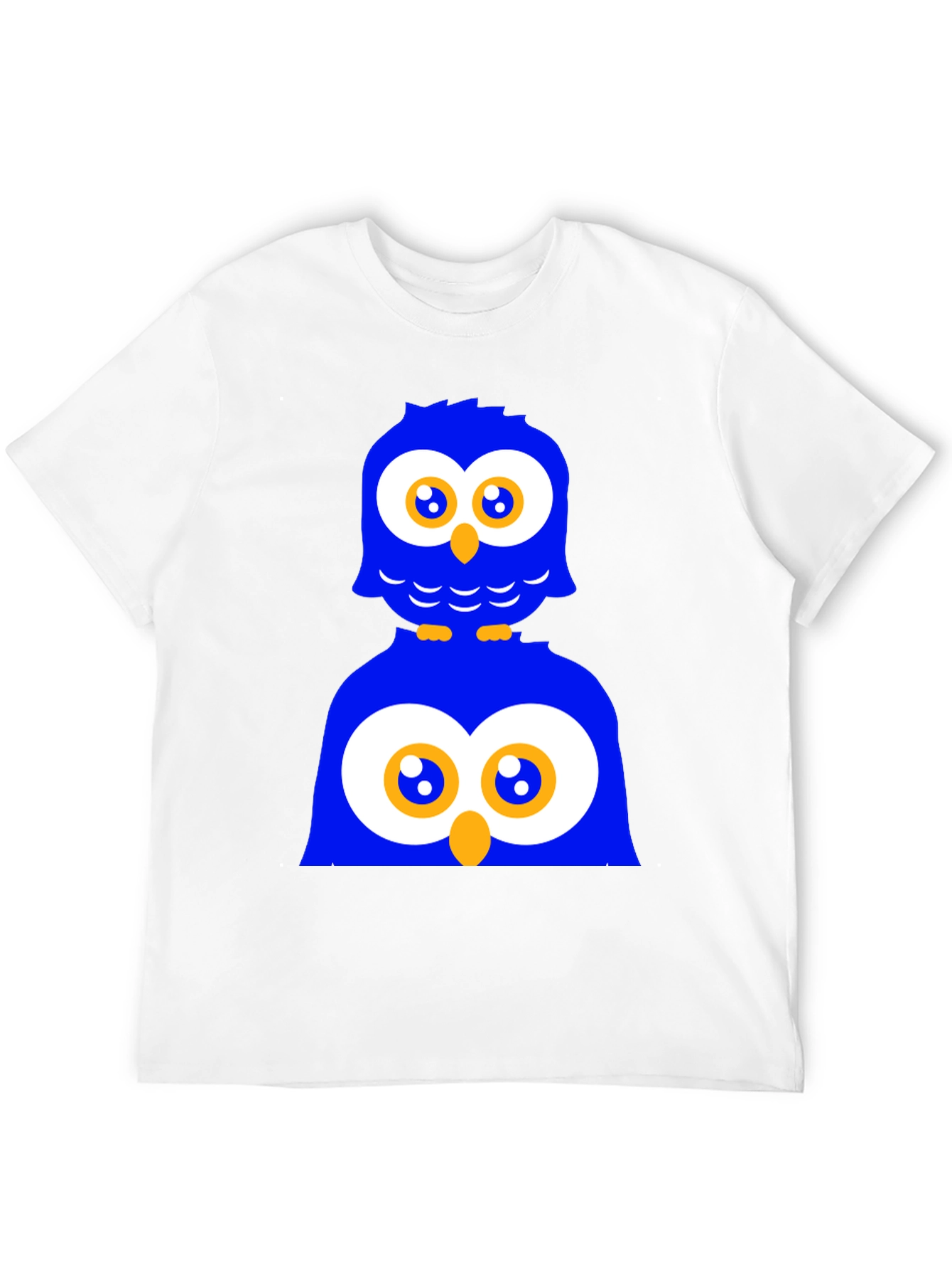 Funny Owl Graphic Print Black T-Shirt