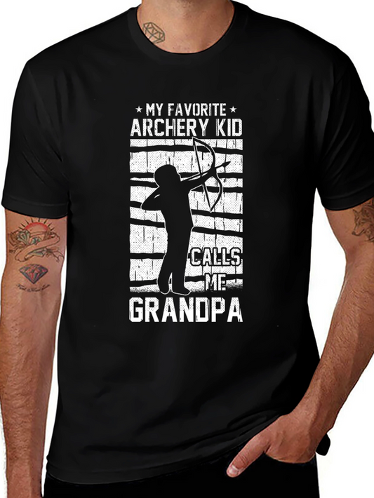 Archery Grandpa T-Shirt: My Favorite Archery Kid Calls Me Grandpa