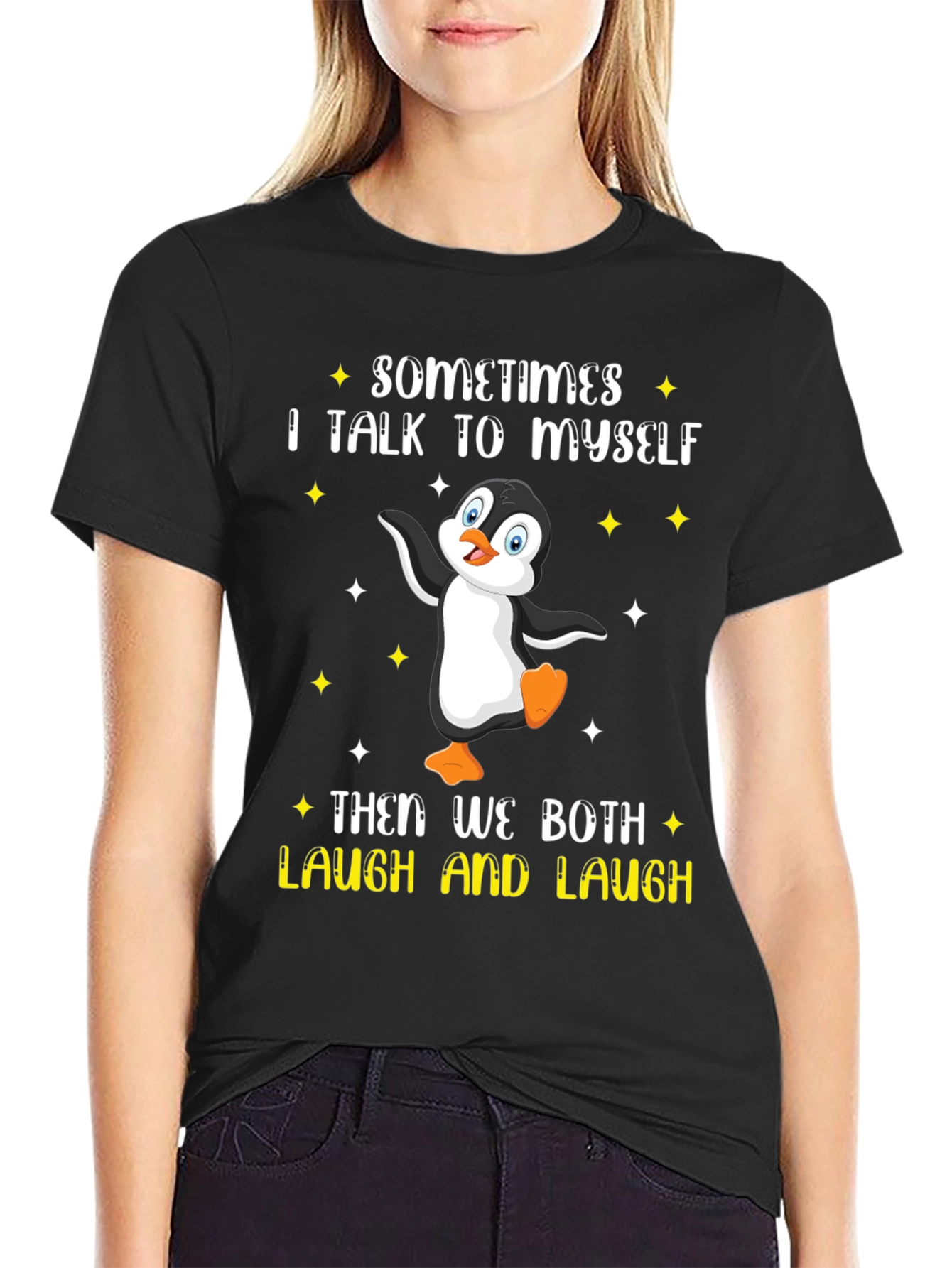 Penguin Laugh Tee - Funny Humor Graphic T-Shirt
