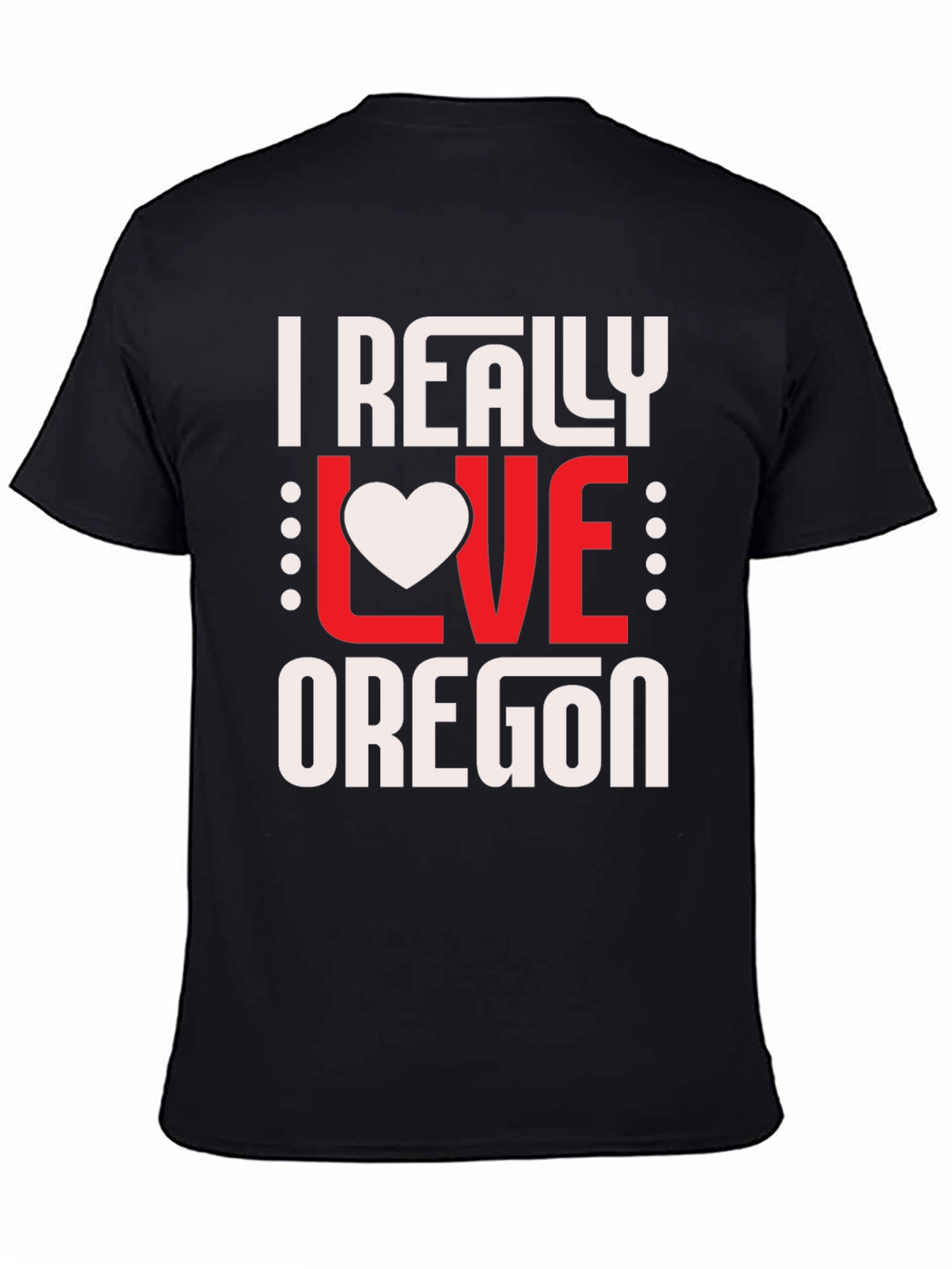 I Really Love Oregon Graphic Tee - Black