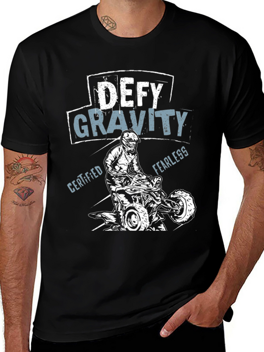 Defy Gravity ATV Rider Graphic T-Shirt - Black
