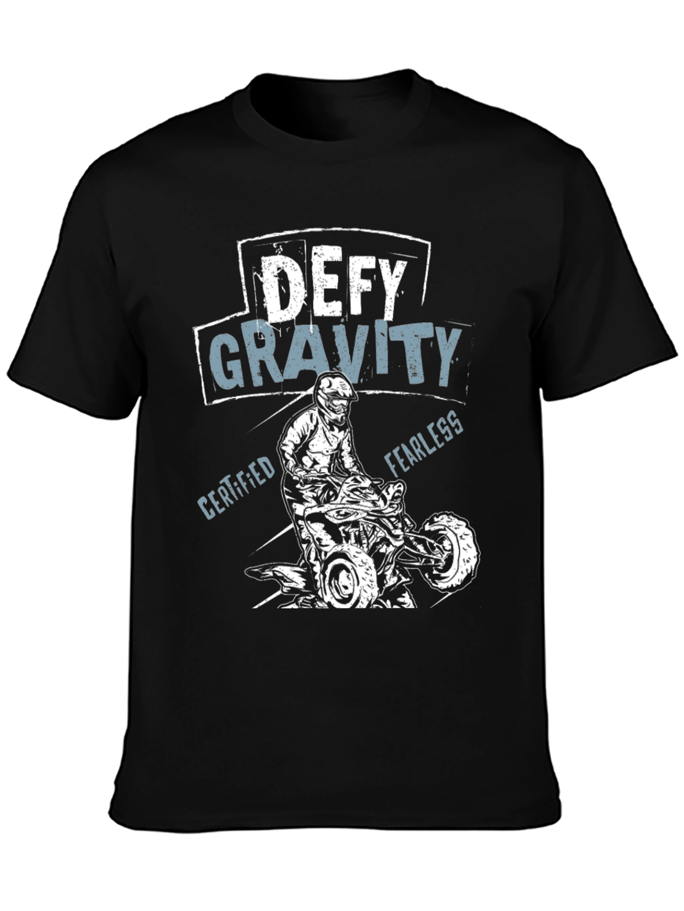 Defy Gravity ATV Rider Graphic T-Shirt - Black