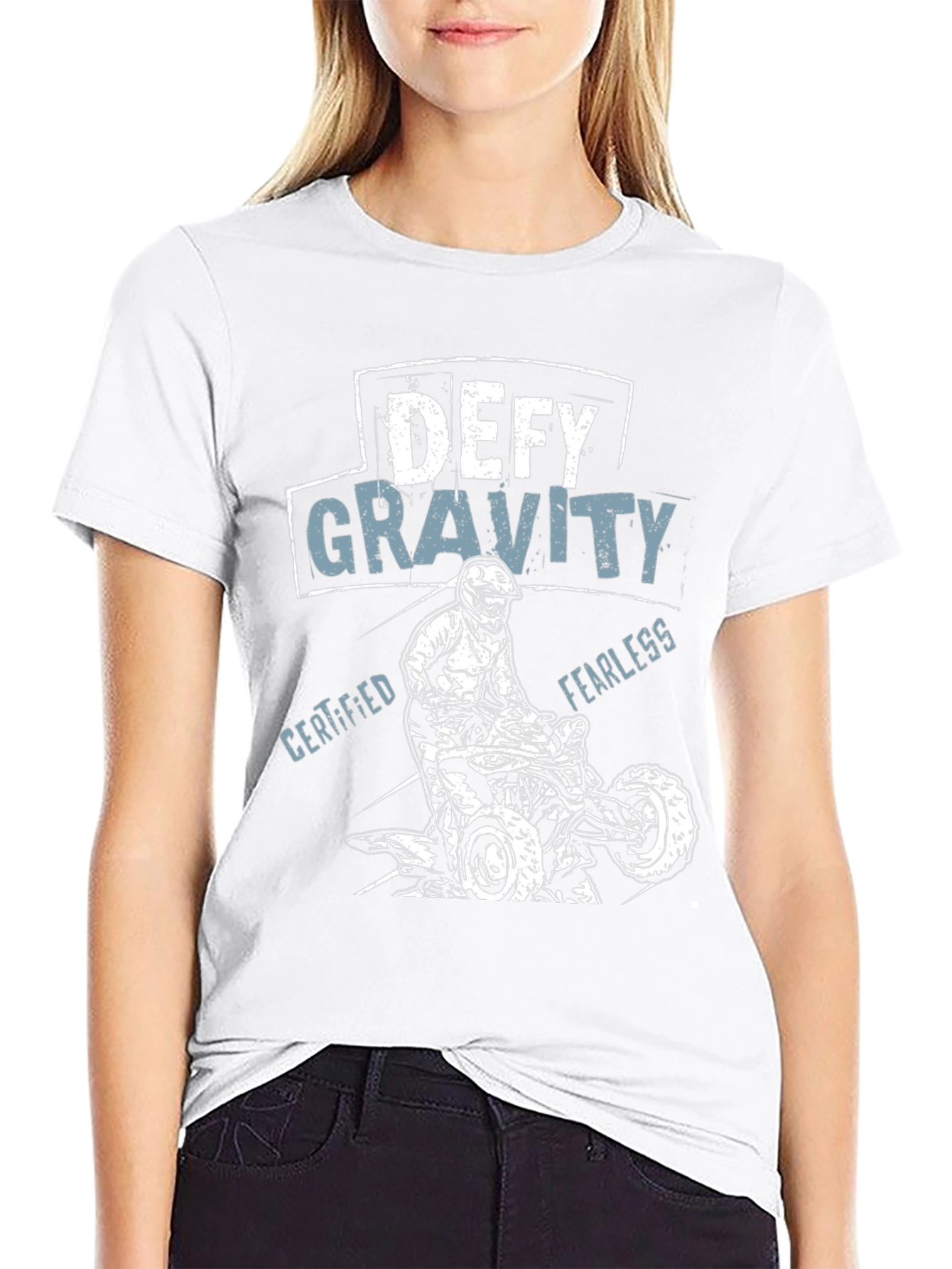 Defy Gravity ATV Rider Graphic T-Shirt - Black