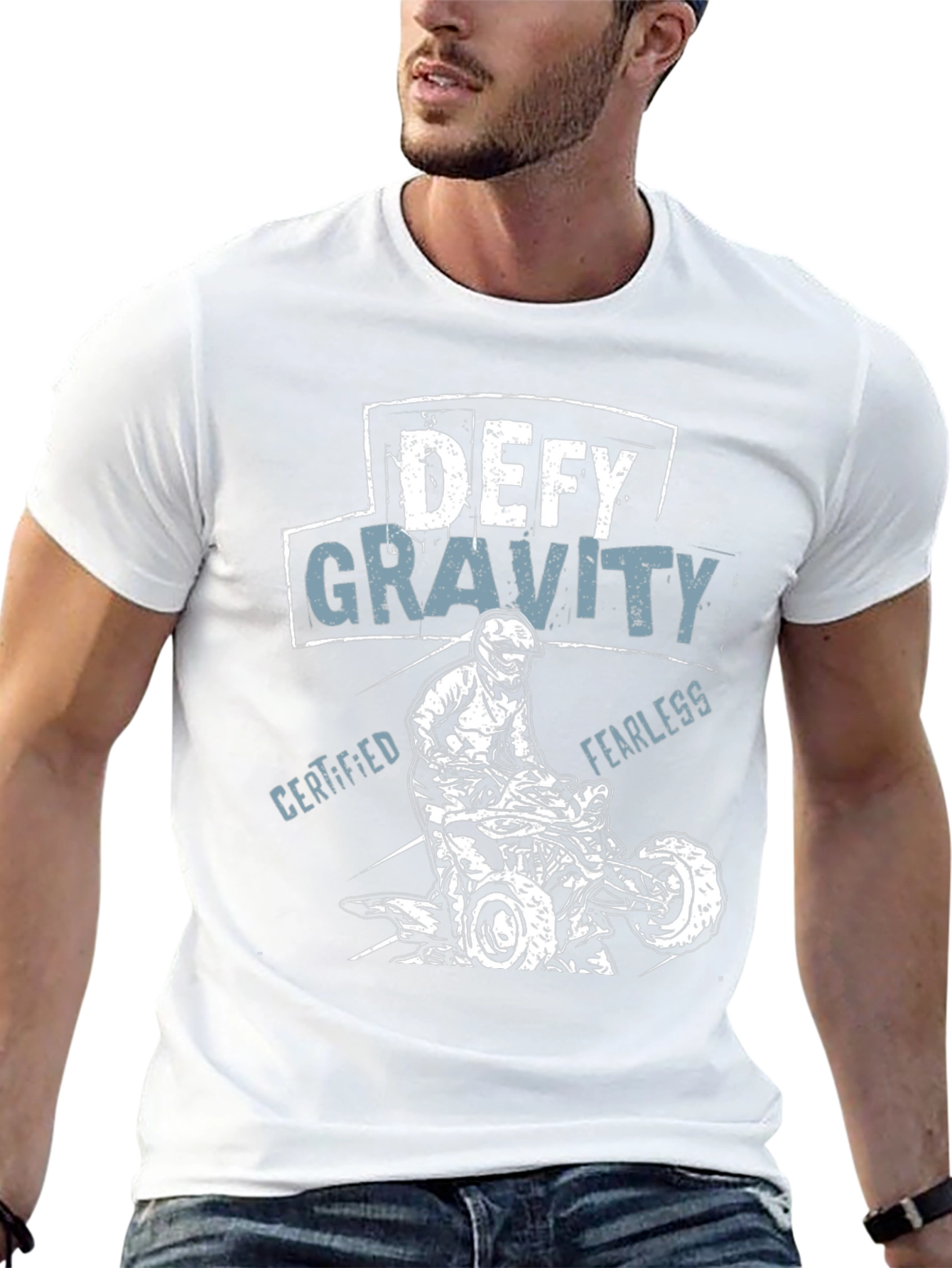 Defy Gravity ATV Rider Graphic T-Shirt - Black