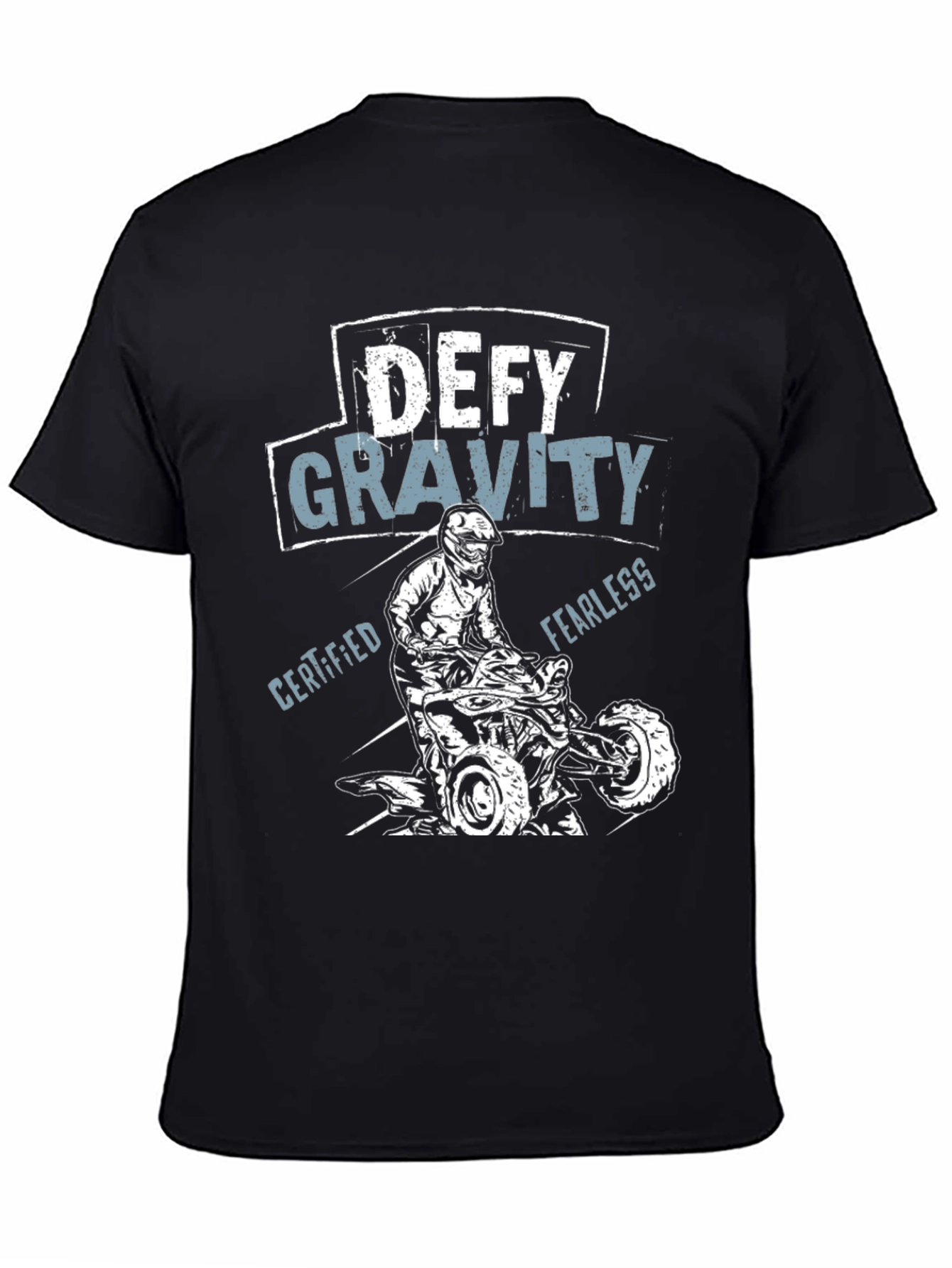 Defy Gravity ATV Rider Graphic T-Shirt - Black