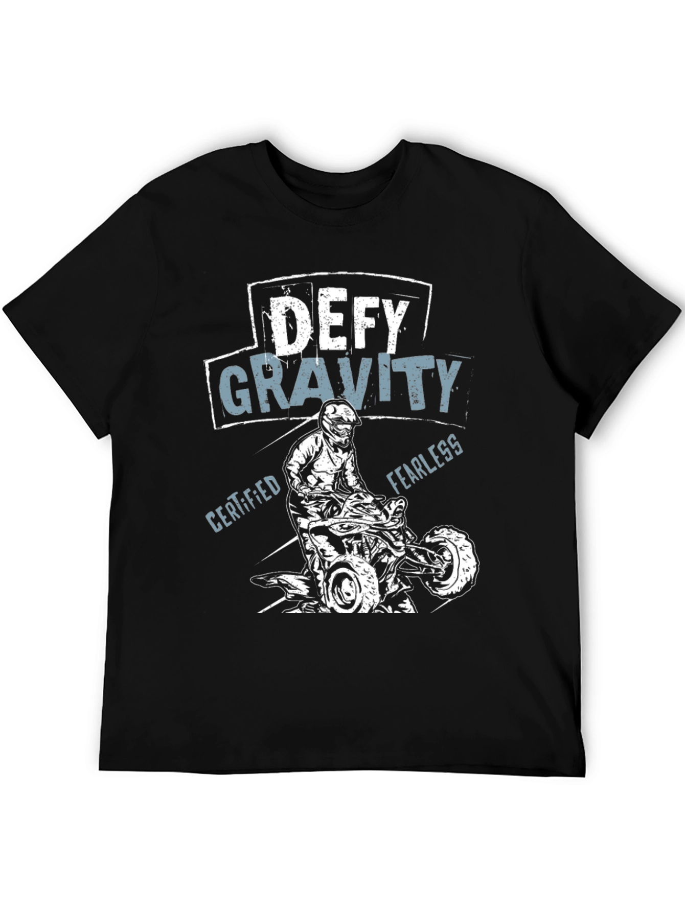 Defy Gravity ATV Rider Graphic T-Shirt - Black