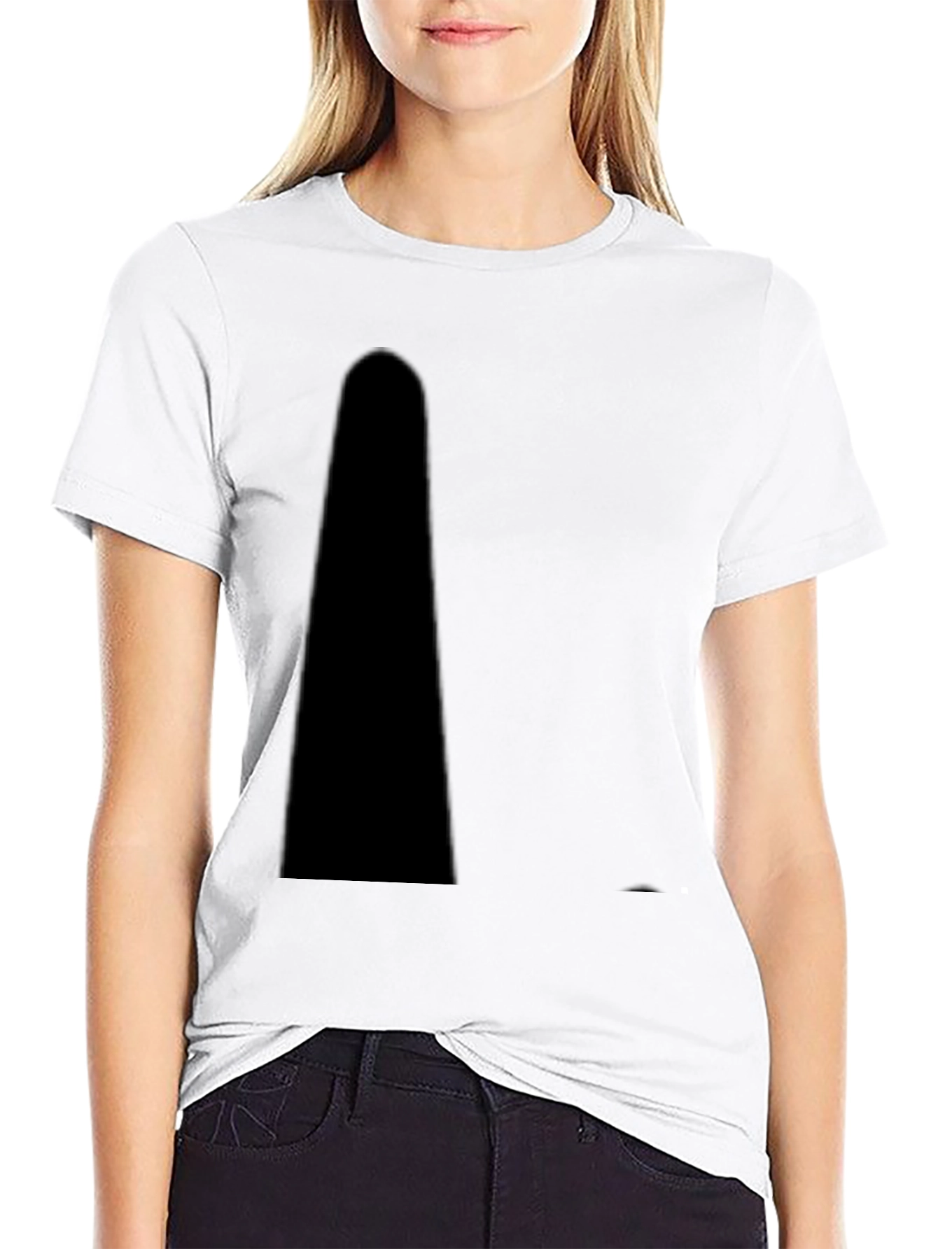 Mens Solid Black Casual T-Shirt