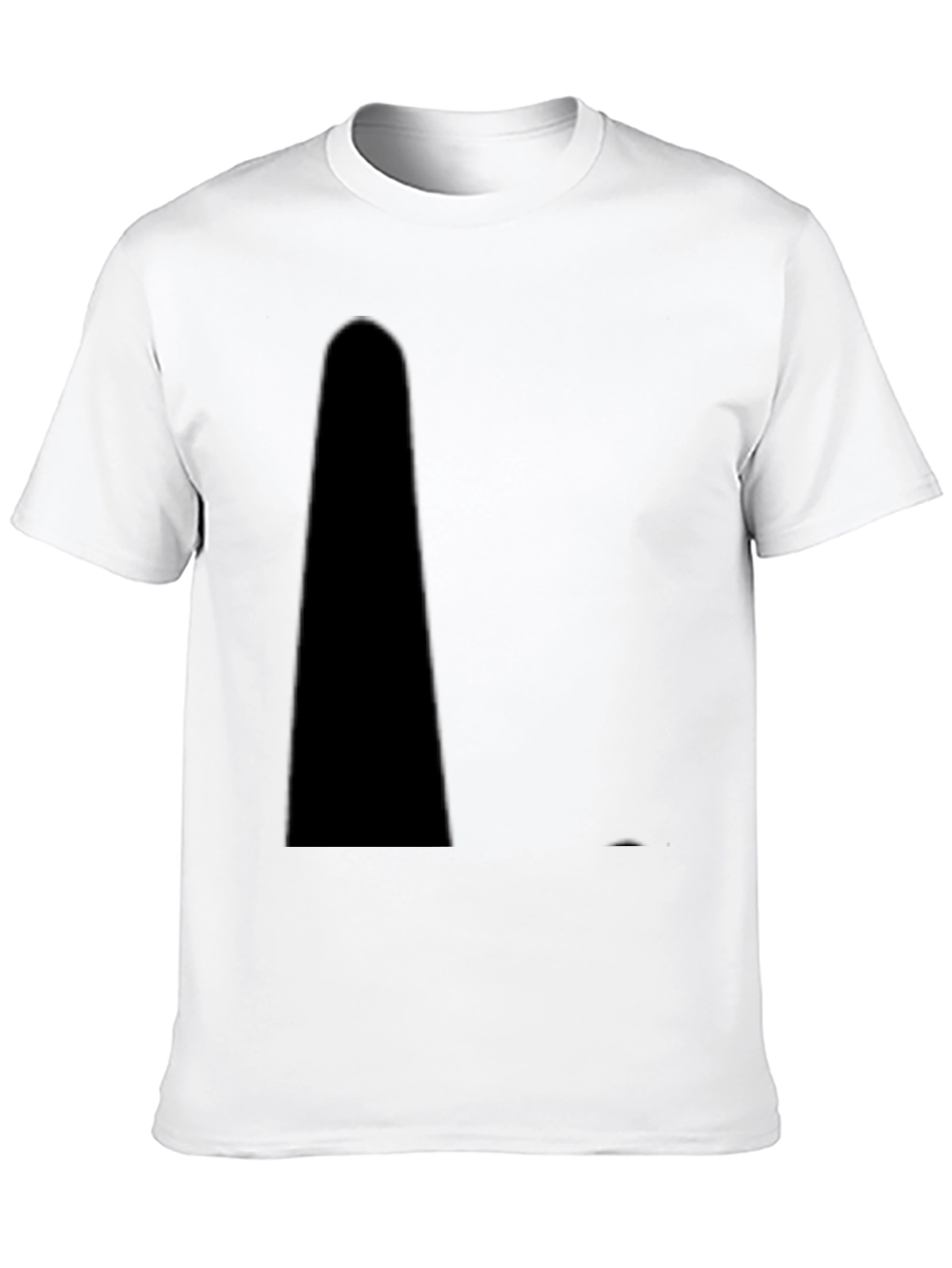 Mens Solid Black Casual T-Shirt