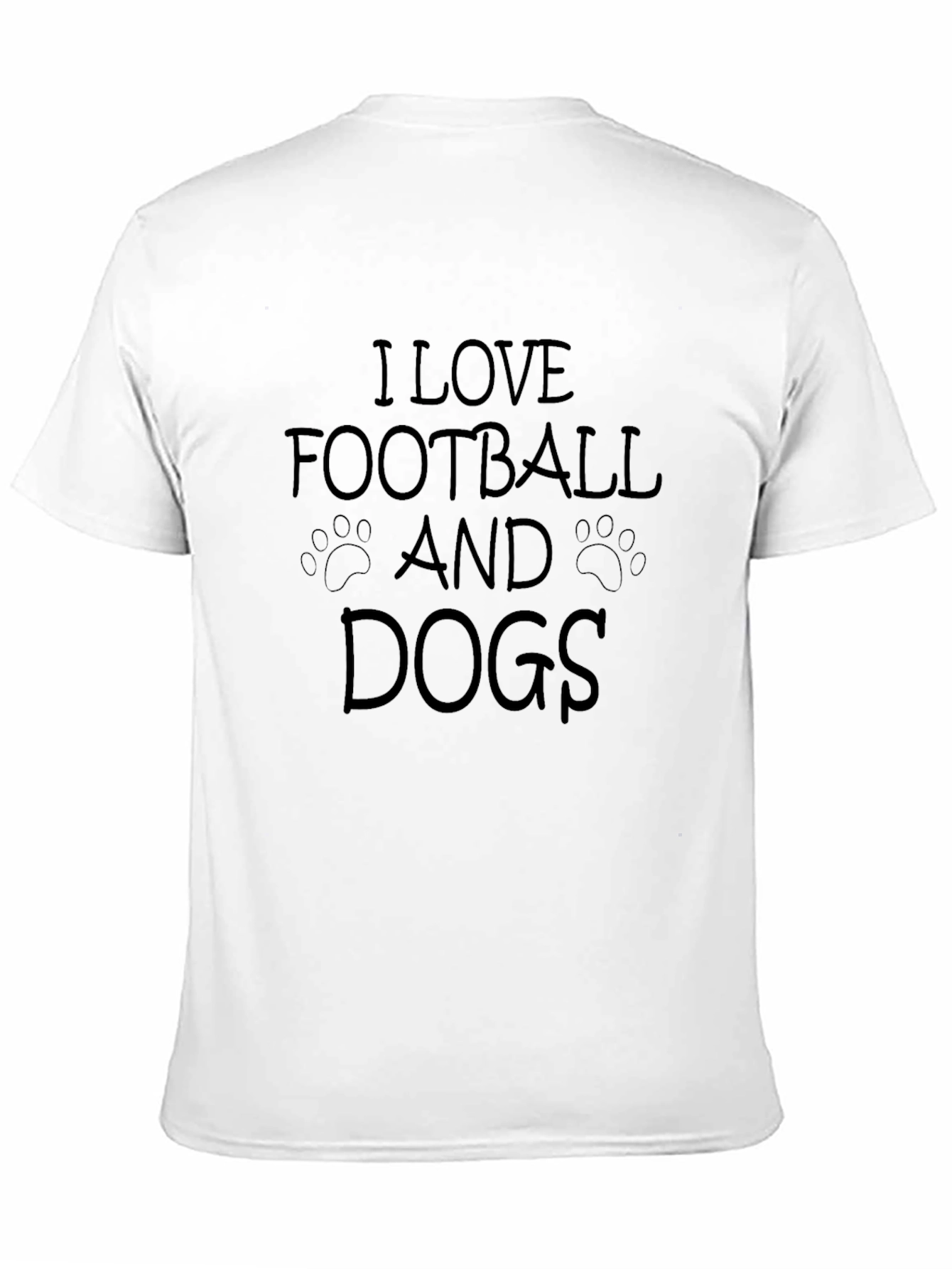 I Love Football and Dogs Graphic Tee