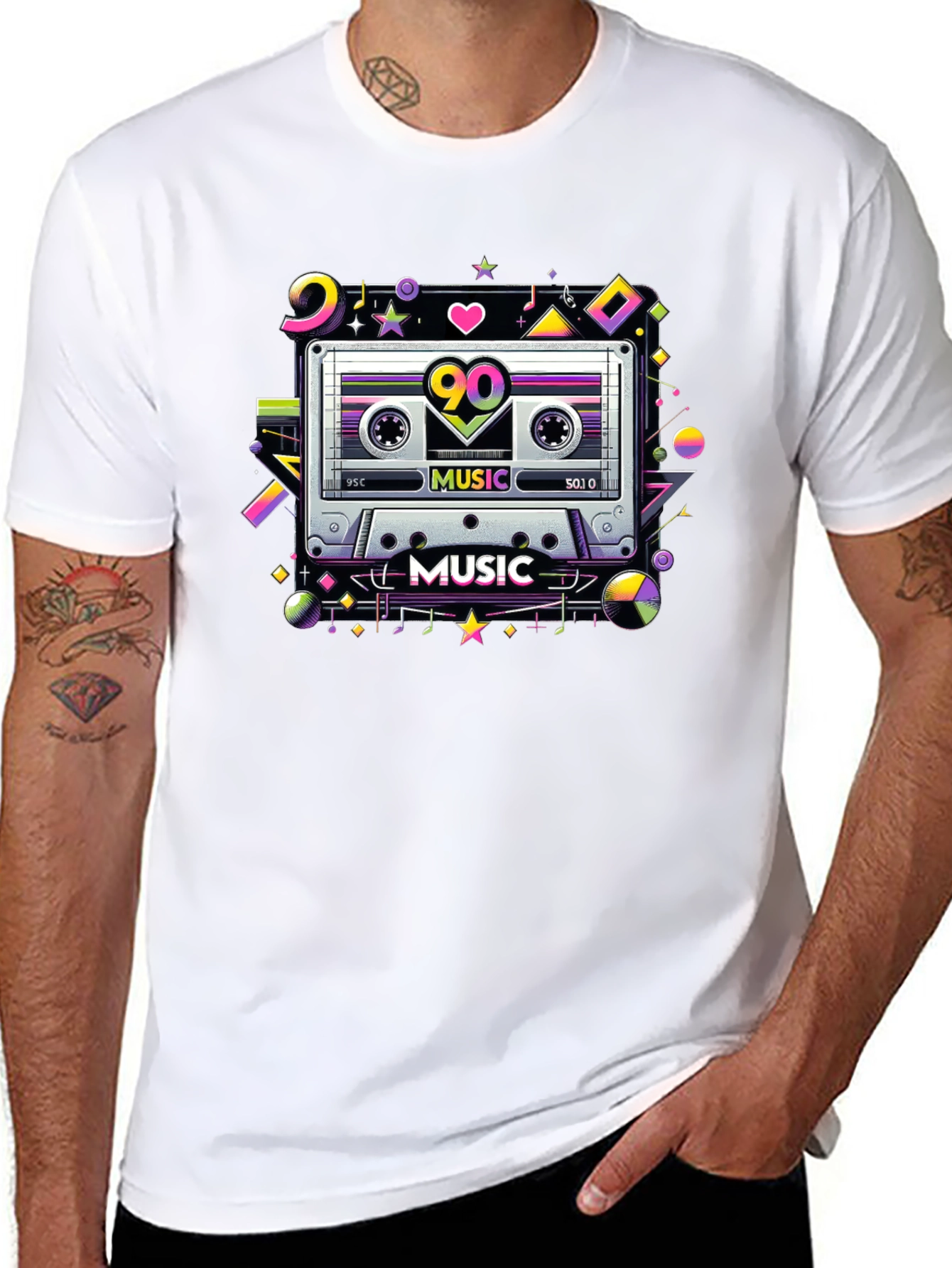 90s Cassette Tape Music Graphic T-Shirt