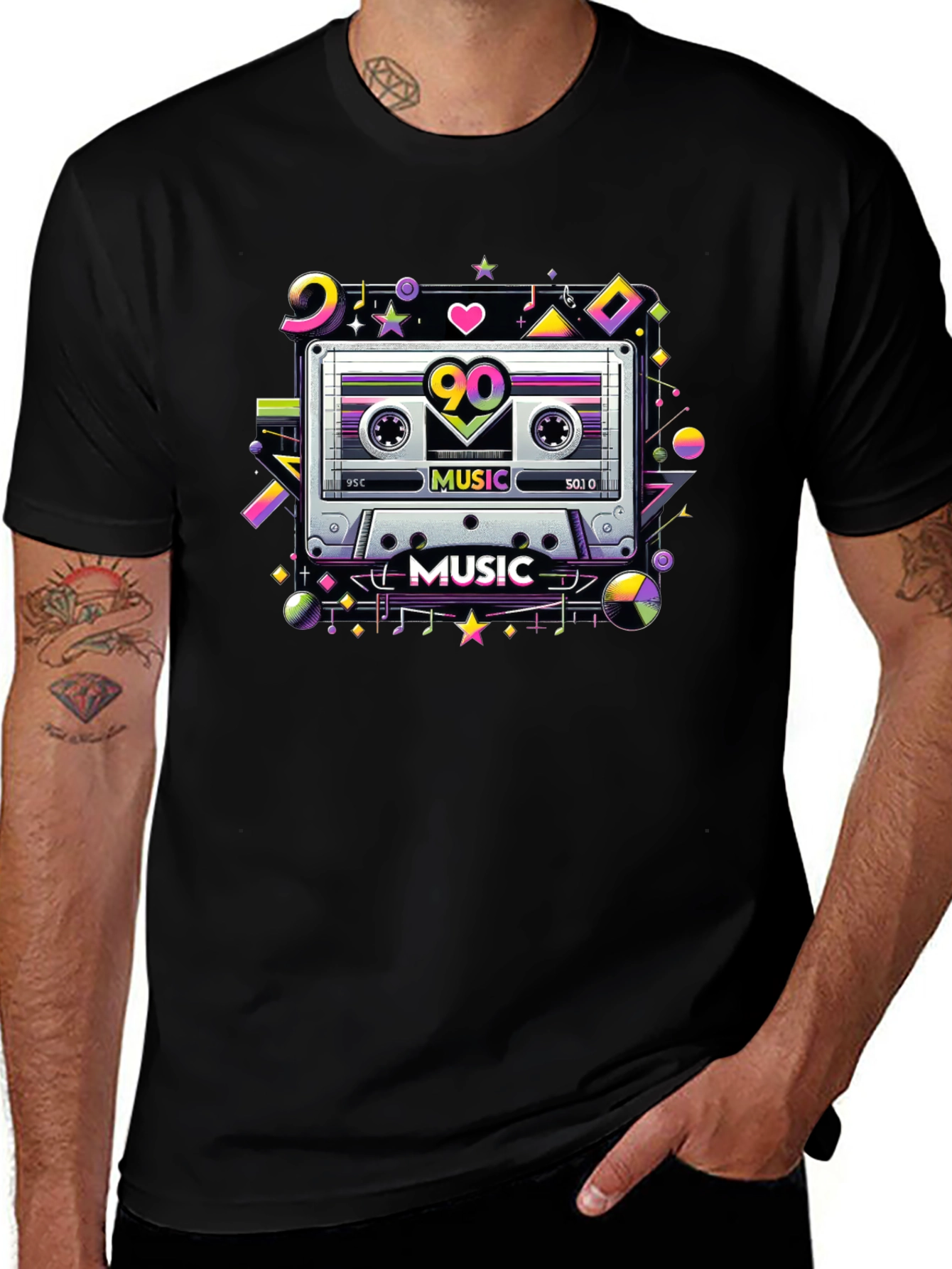 90s Cassette Tape Music Graphic T-Shirt