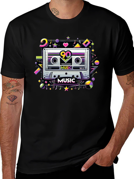 90s Cassette Tape Music Graphic T-Shirt
