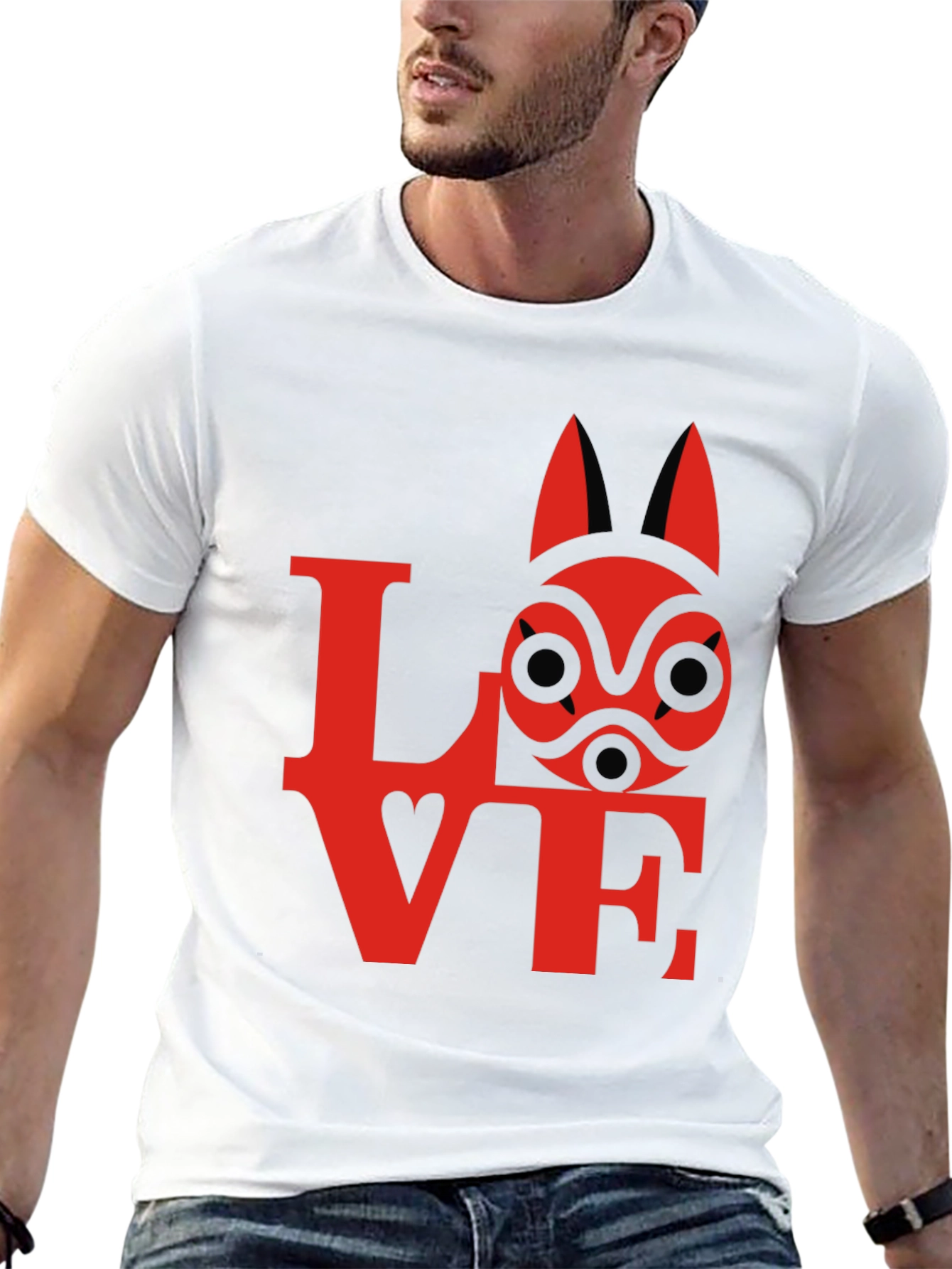 Love Princess Mononoke Kodama Spirit Mask T-Shirt