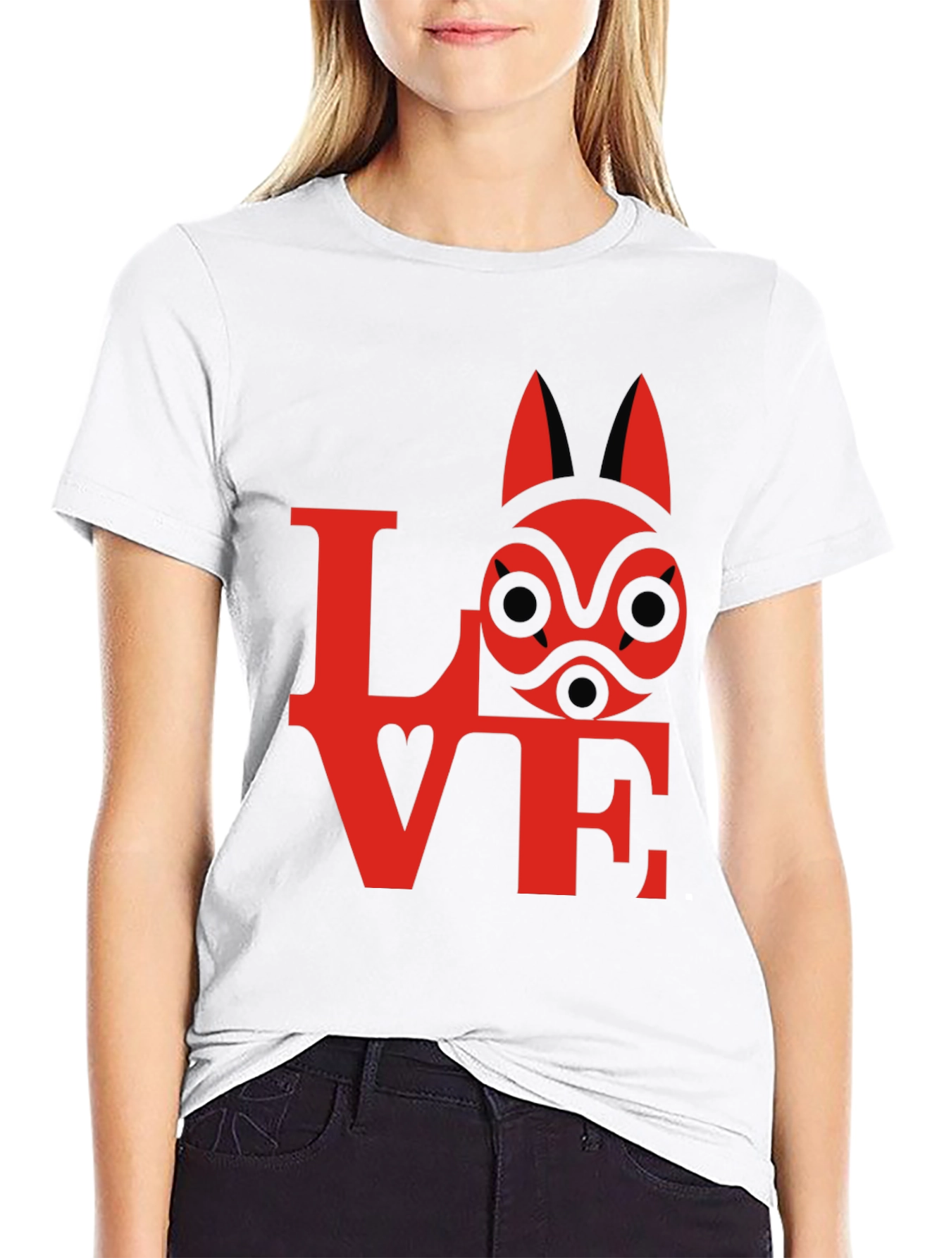 Love Princess Mononoke Kodama Spirit Mask T-Shirt