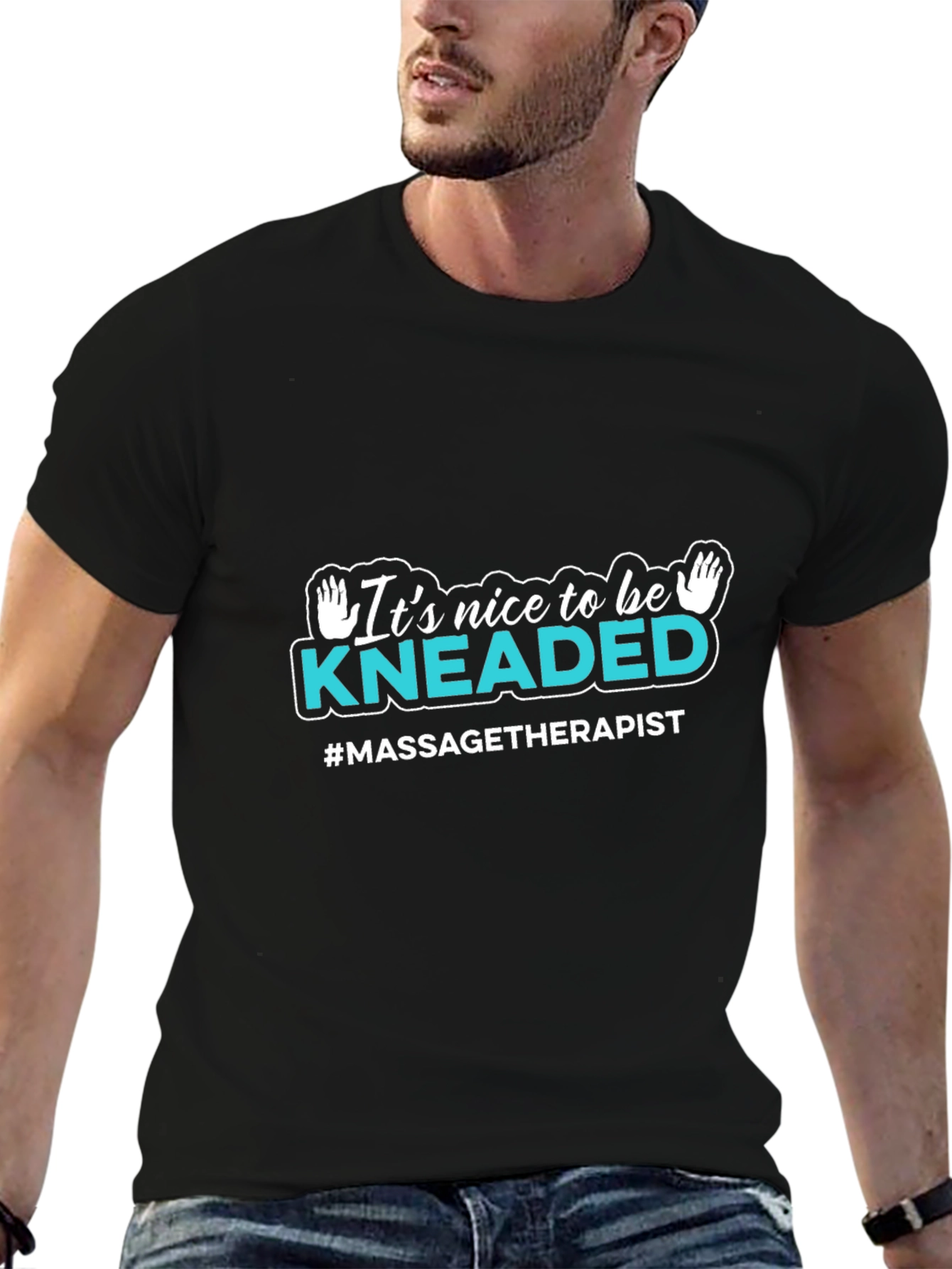 Massage Therapist T-Shirt - Its Nice to Be Kneaded