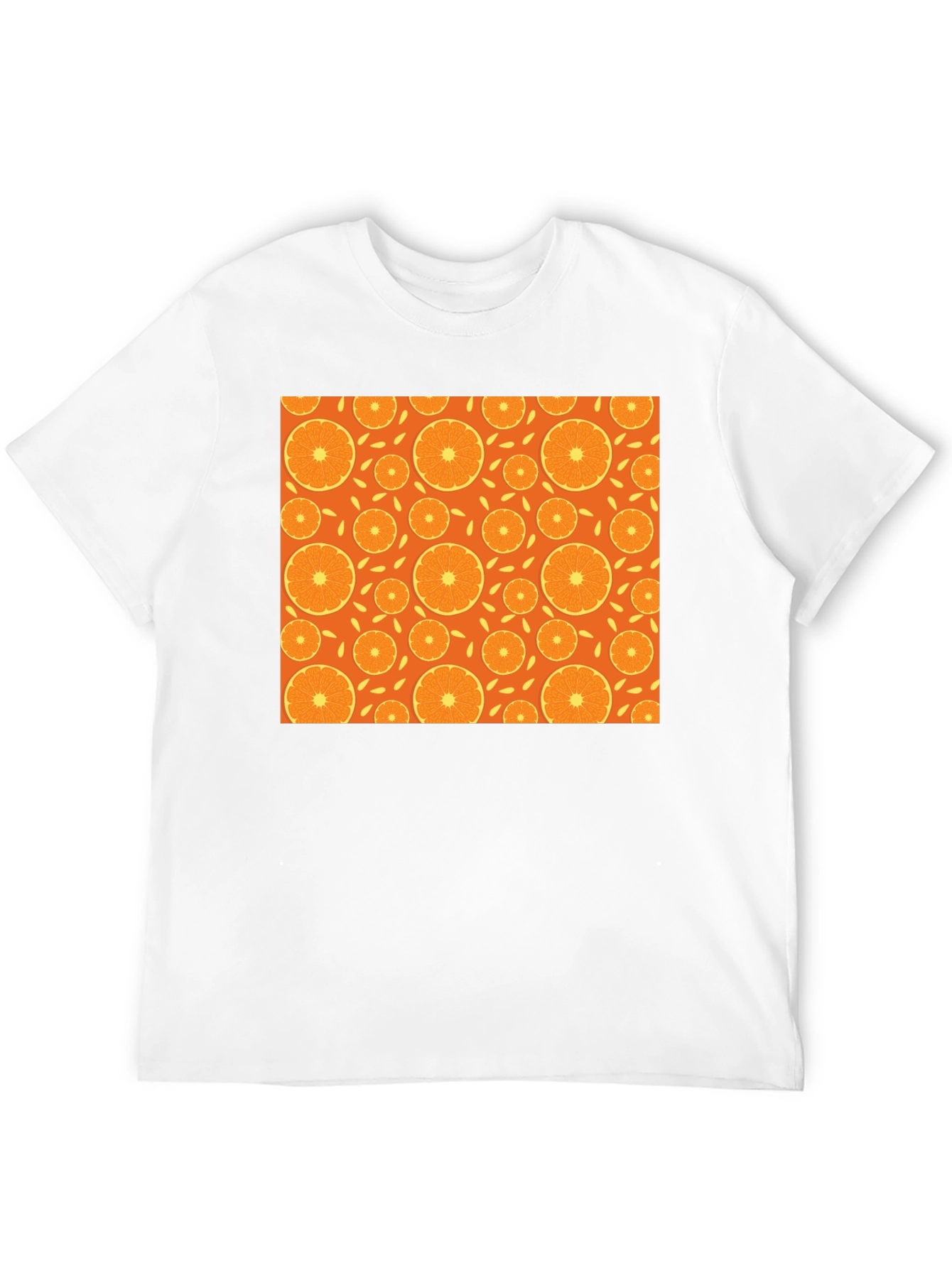 Orange Slice Pattern T-Shirt - Stylish Graphic Tee