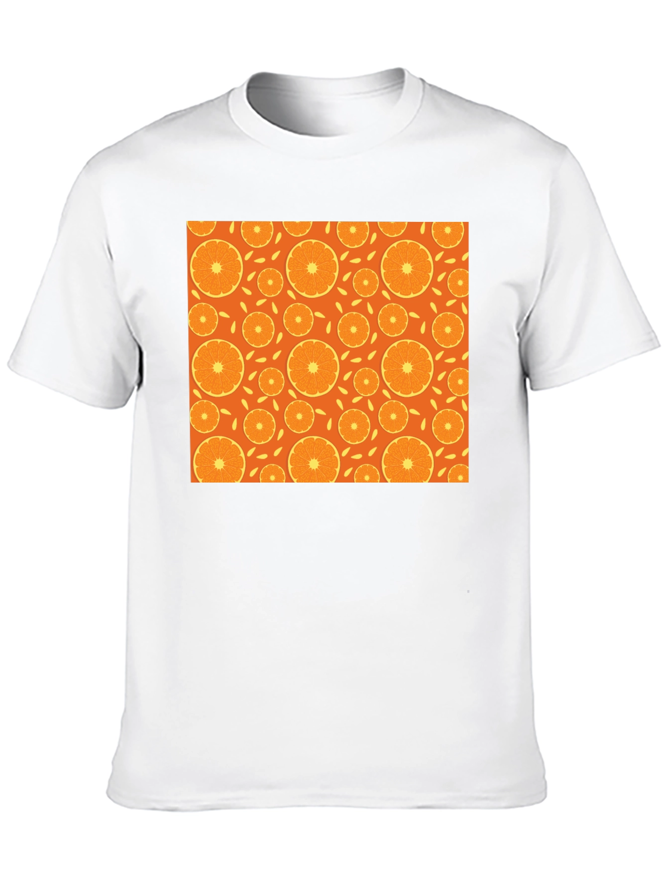 Orange Slice Pattern T-Shirt - Stylish Graphic Tee