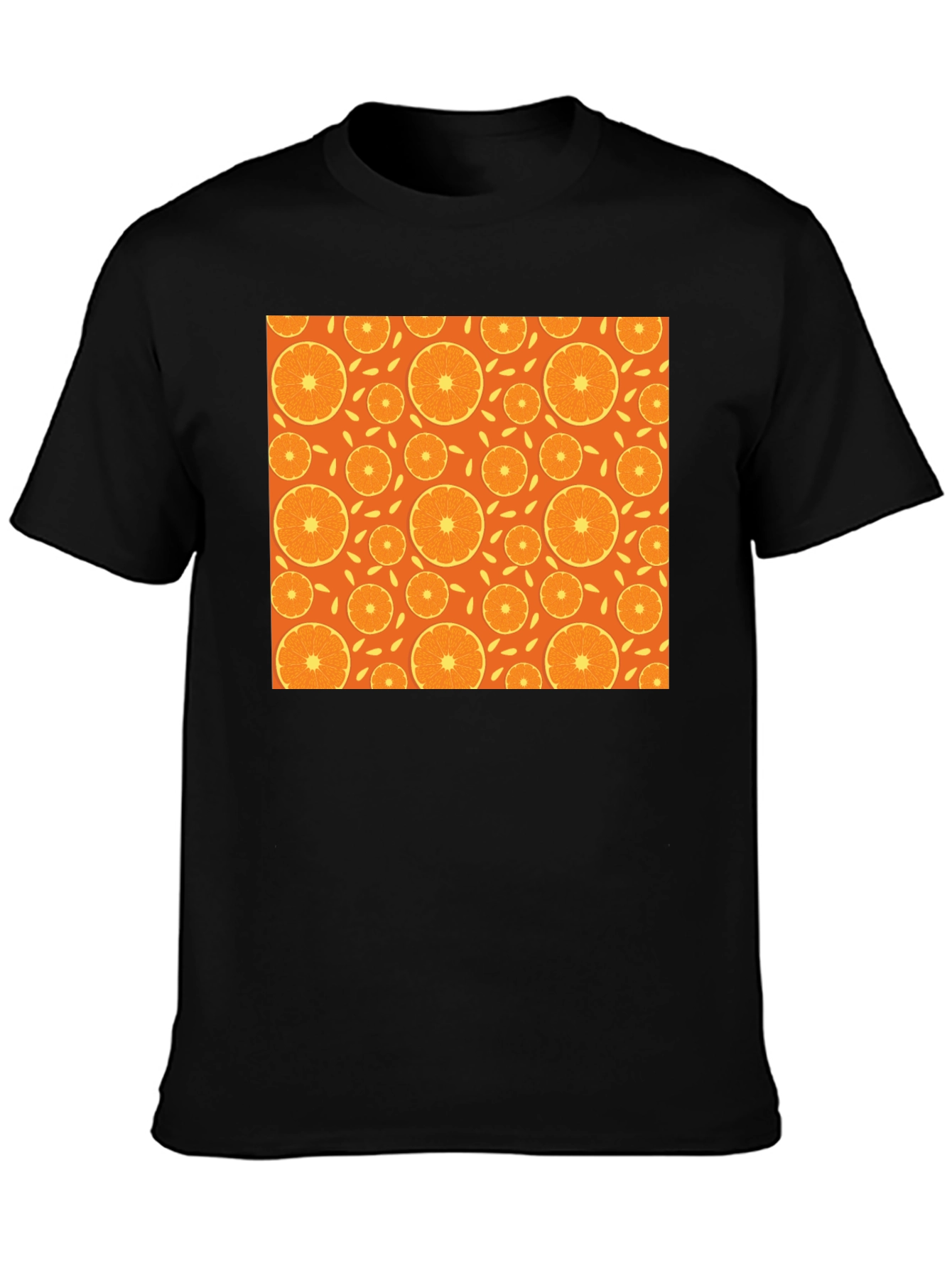 Orange Slice Pattern T-Shirt - Stylish Graphic Tee