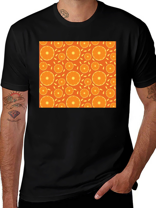 Orange Slice Pattern T-Shirt - Stylish Graphic Tee