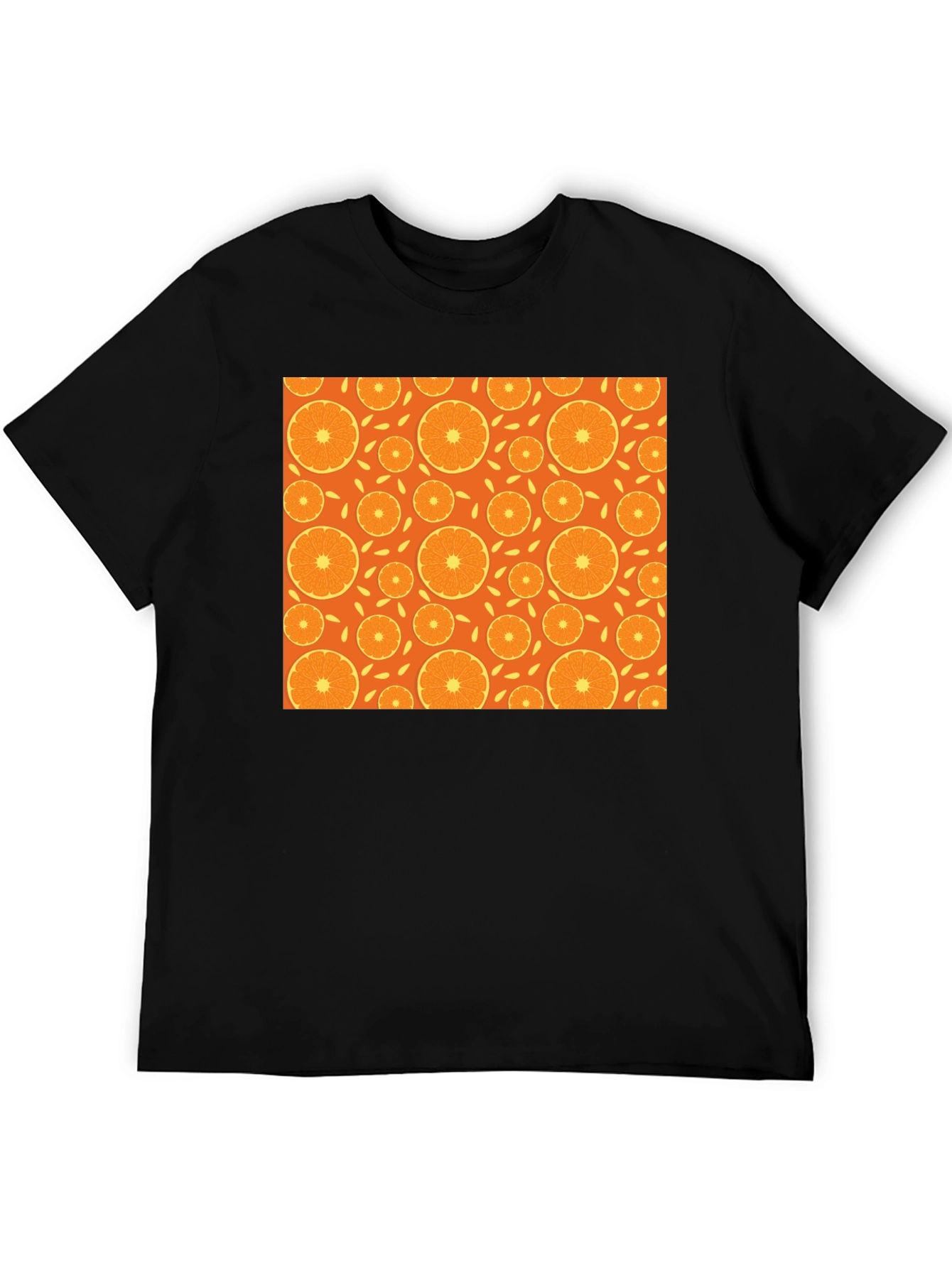 Orange Slice Pattern T-Shirt - Stylish Graphic Tee