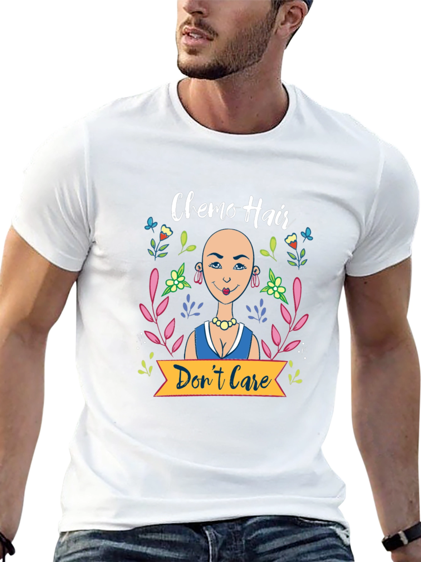 Chemo Hair Dont Care Graphic T-Shirt