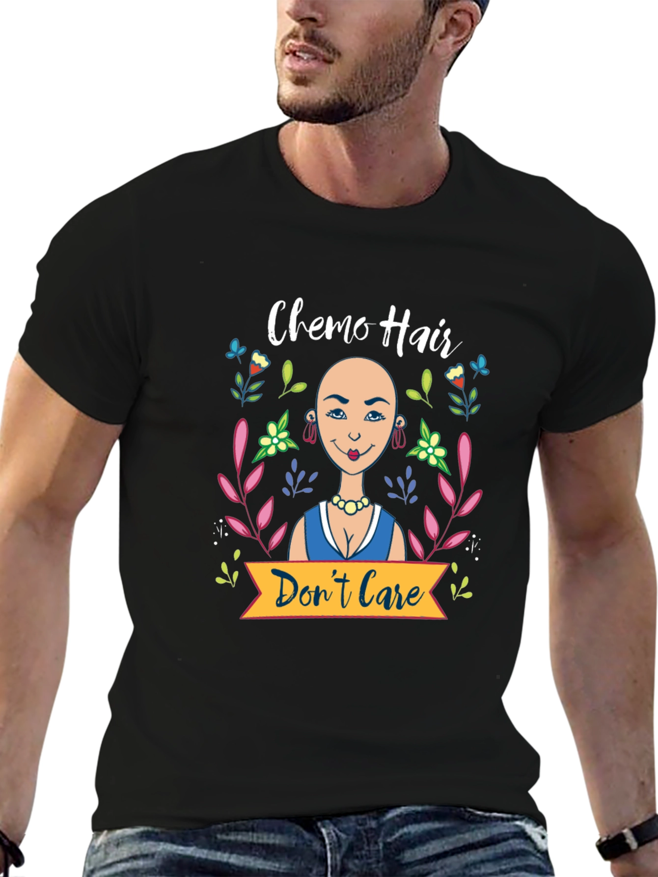Chemo Hair Dont Care Graphic T-Shirt