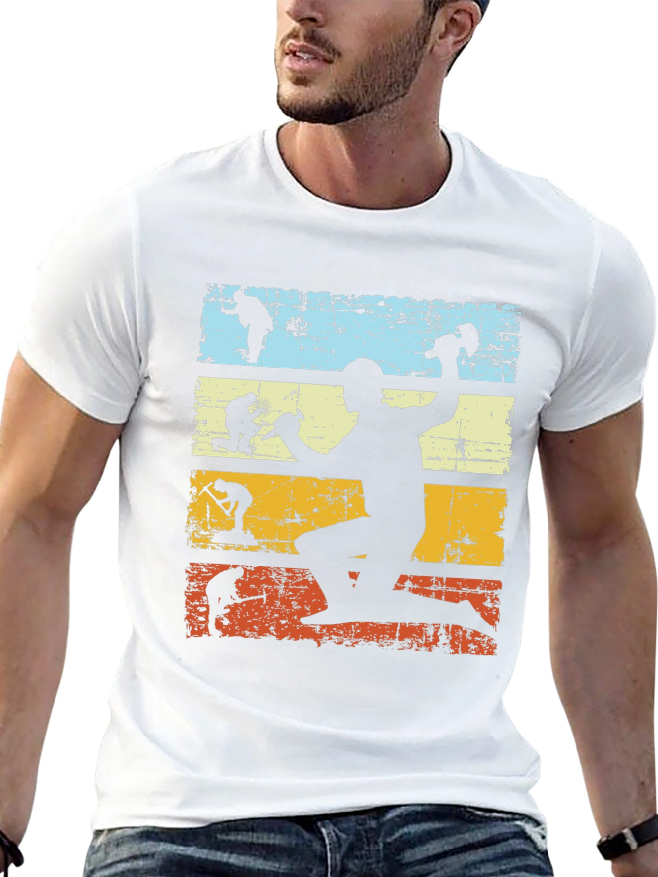 Retro Evolution Construction Worker Tee