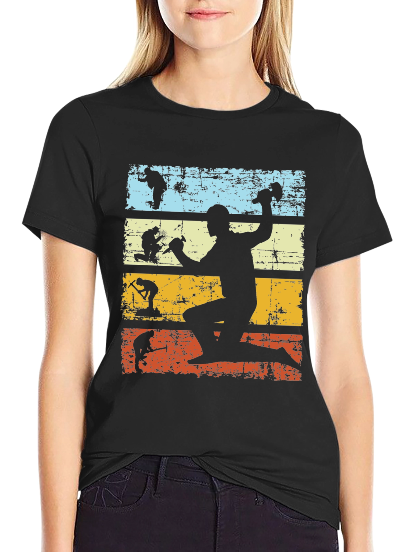 Retro Evolution Construction Worker Tee