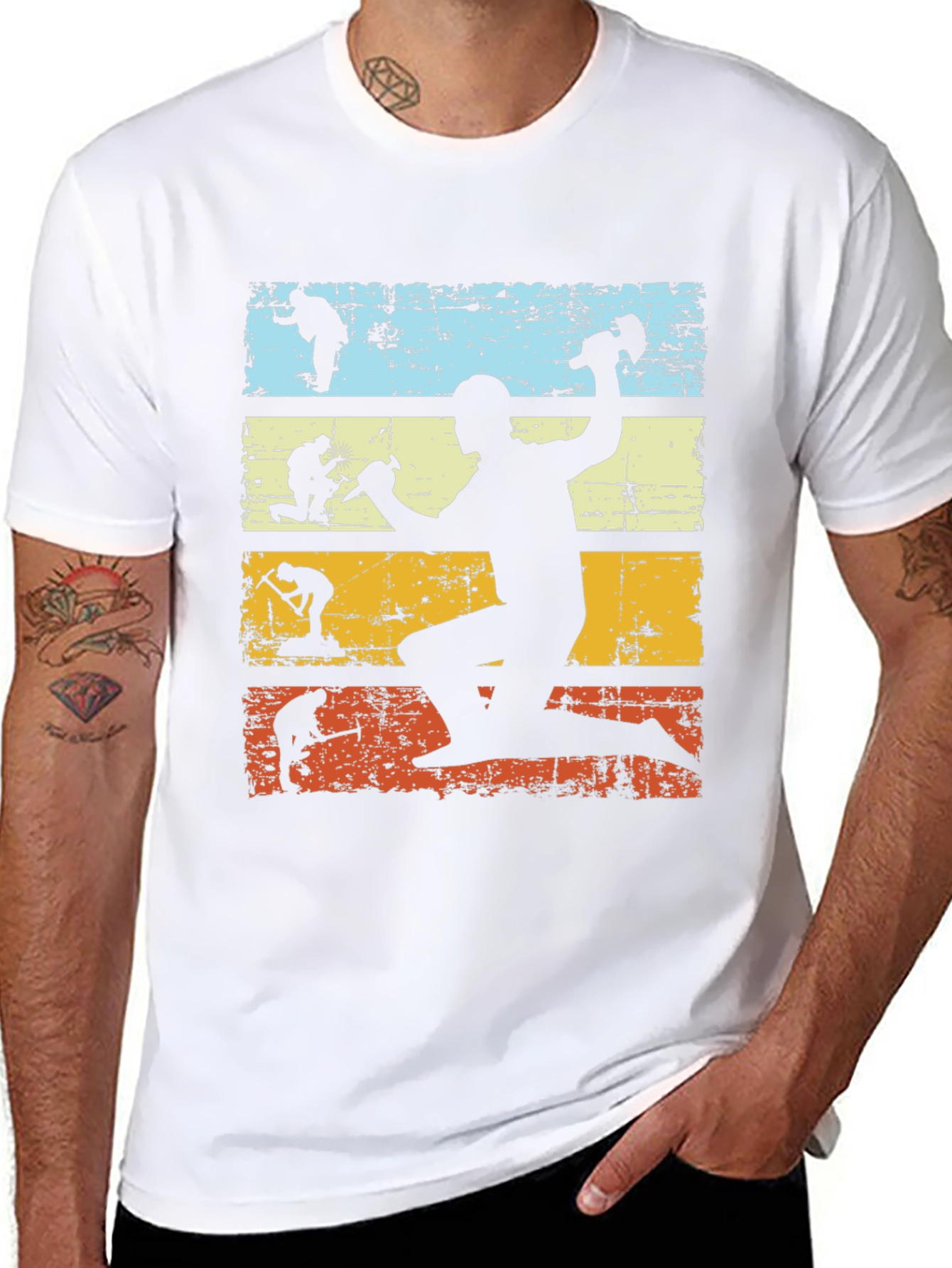 Retro Evolution Construction Worker Tee