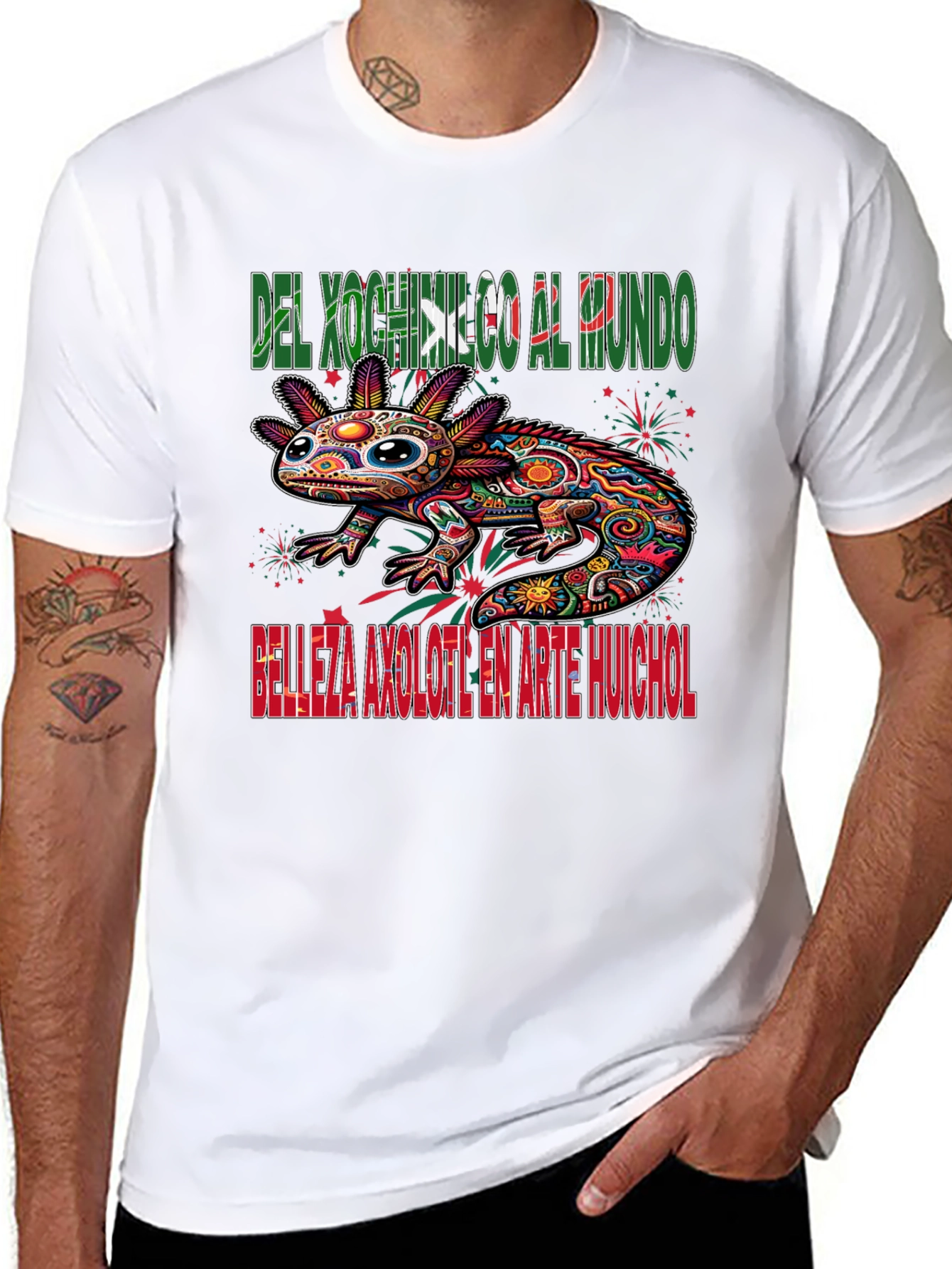 Axolotl Art T-Shirt - Xochimilco Pride