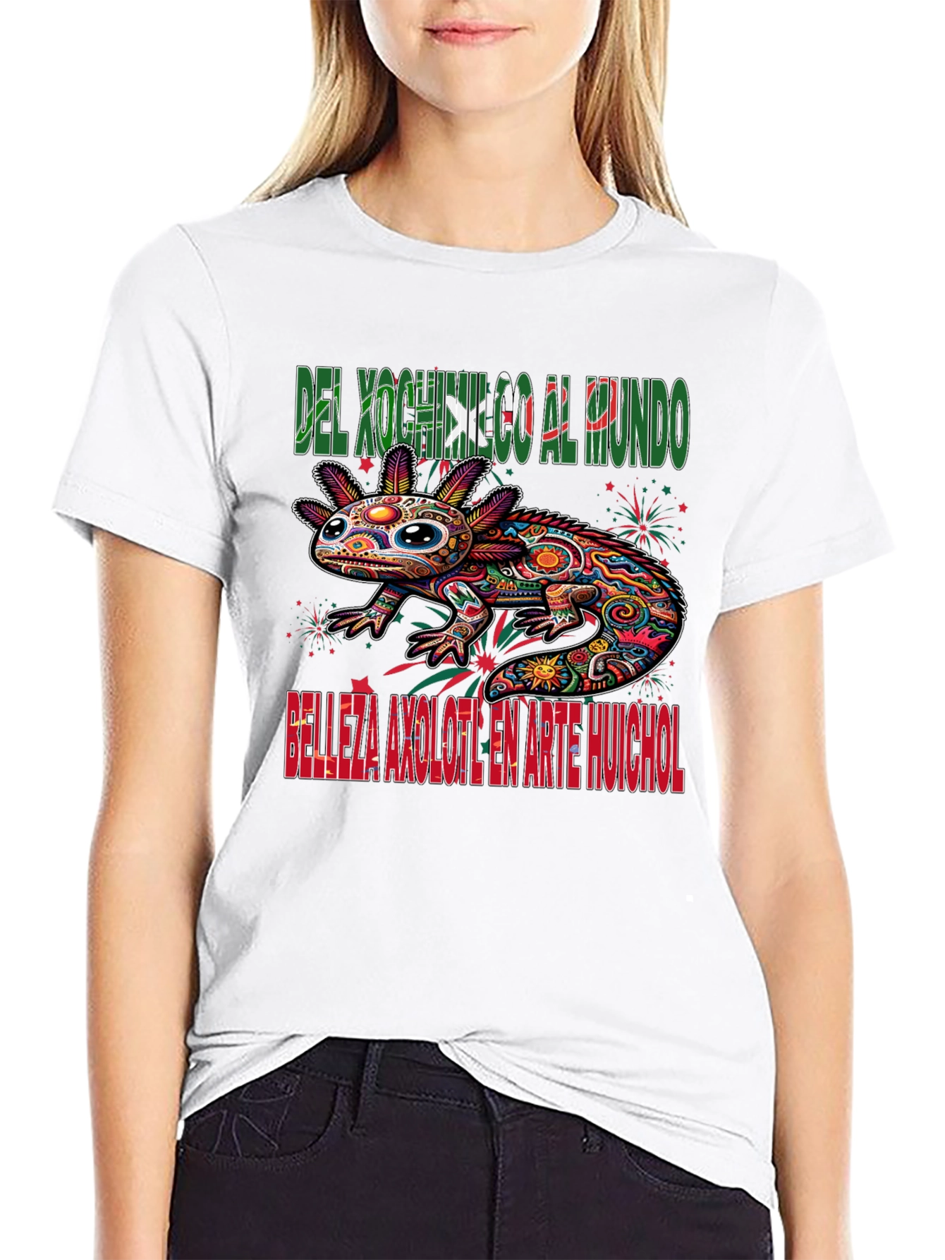 Axolotl Art T-Shirt - Xochimilco Pride