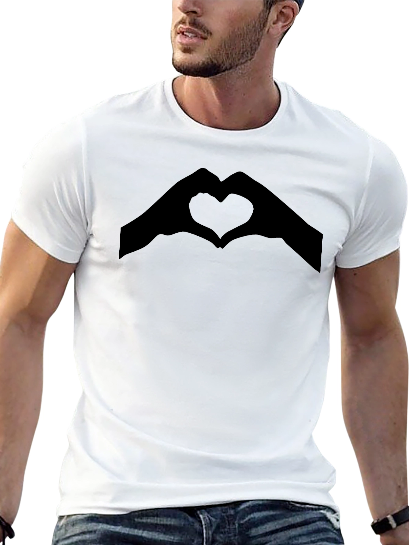 Love Hands Graphic T-Shirt - Stylish Black Tee