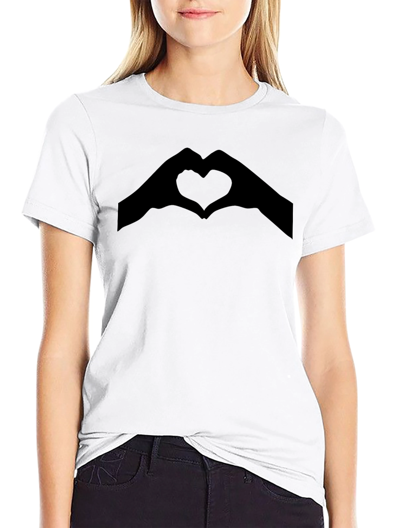 Love Hands Graphic T-Shirt - Stylish Black Tee
