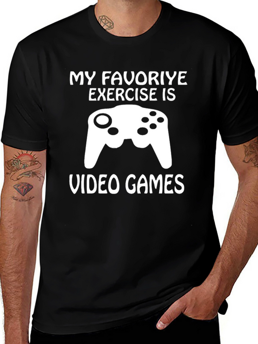 Funny Gamer T-Shirt: My Favorite Exercise Video Games