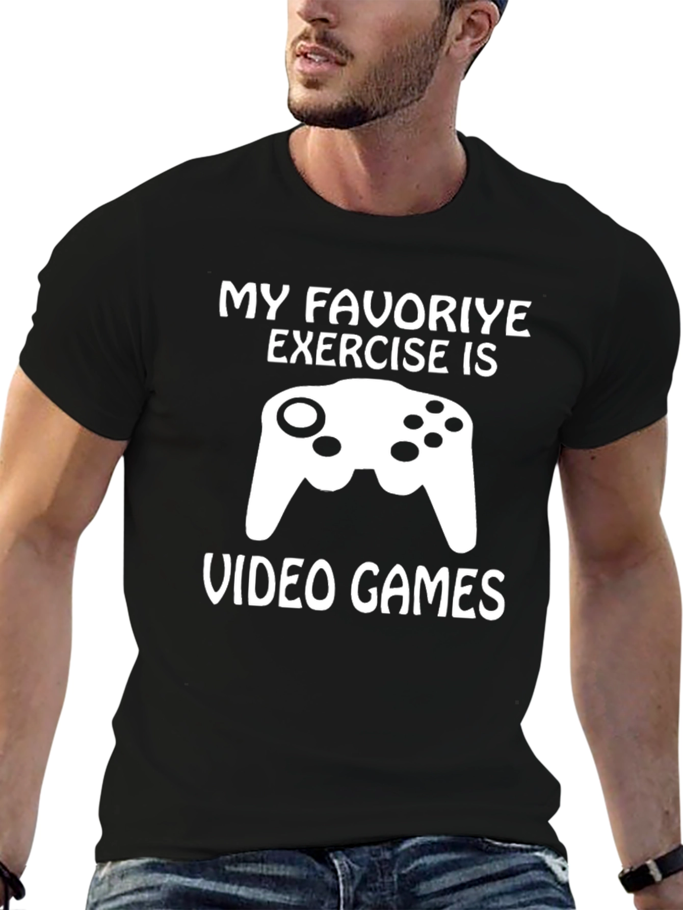 Funny Gamer T-Shirt: My Favorite Exercise Video Games