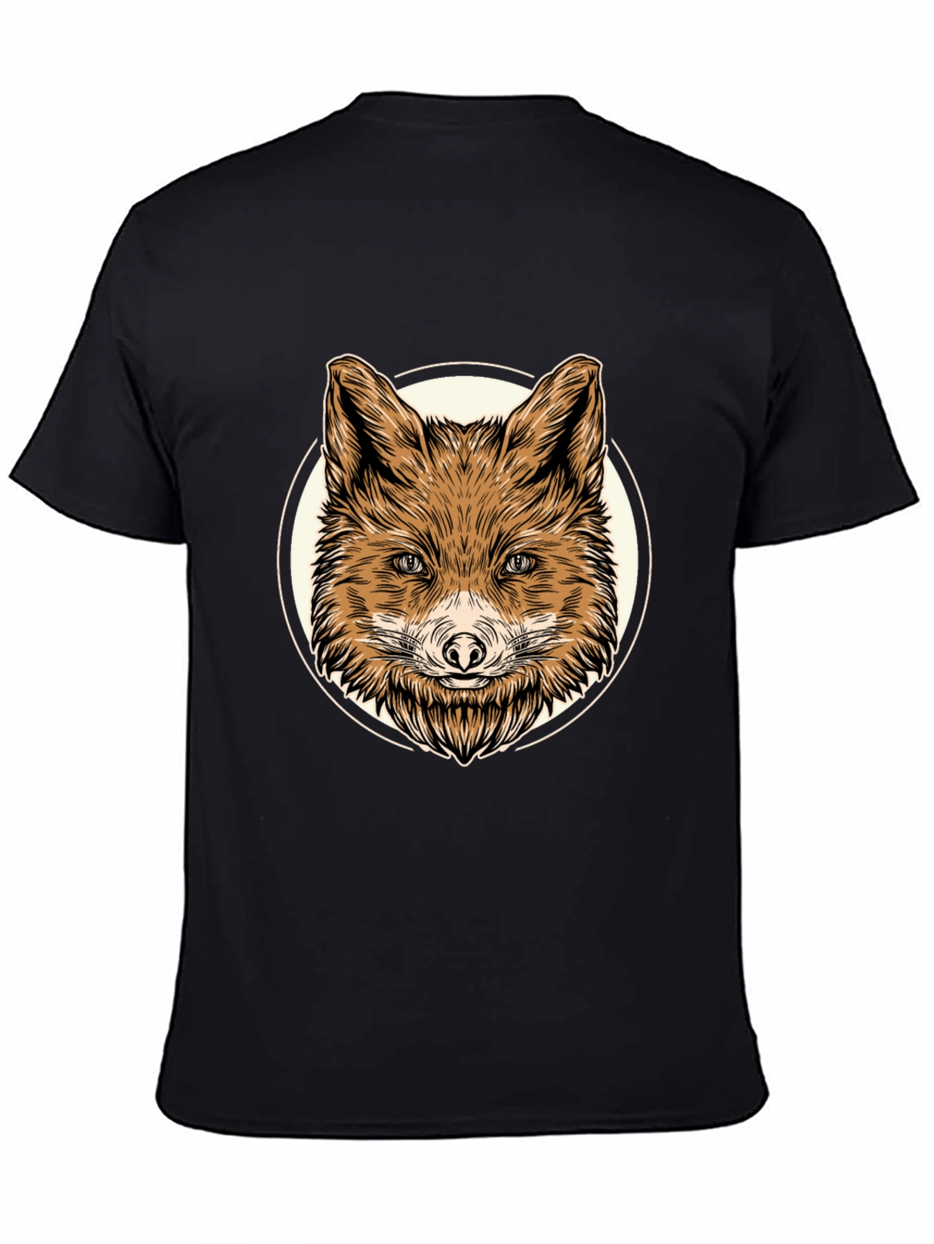 Fox Graphic Tee - Mens Black Cotton T-Shirt