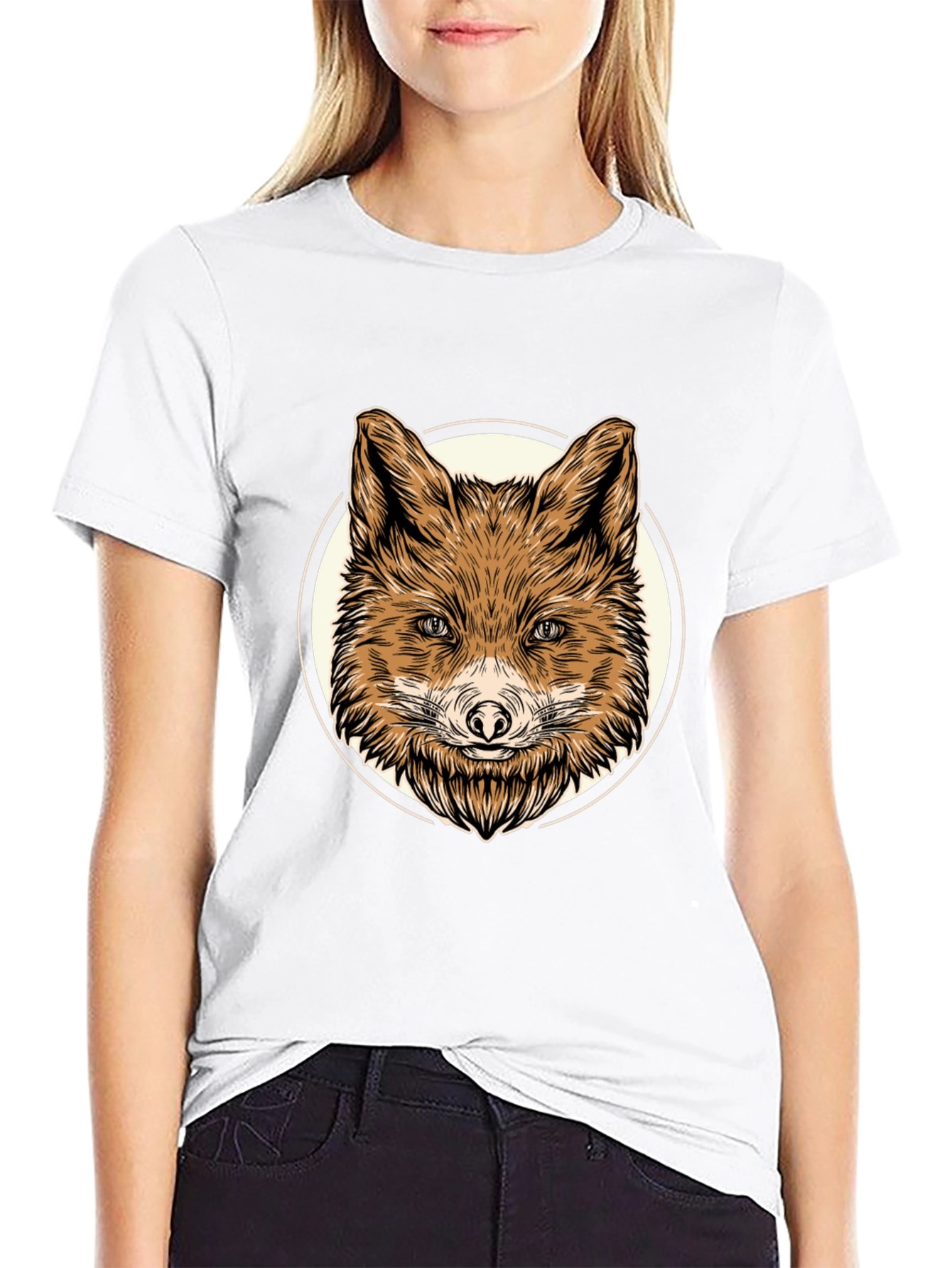 Fox Graphic Tee - Mens Black Cotton T-Shirt