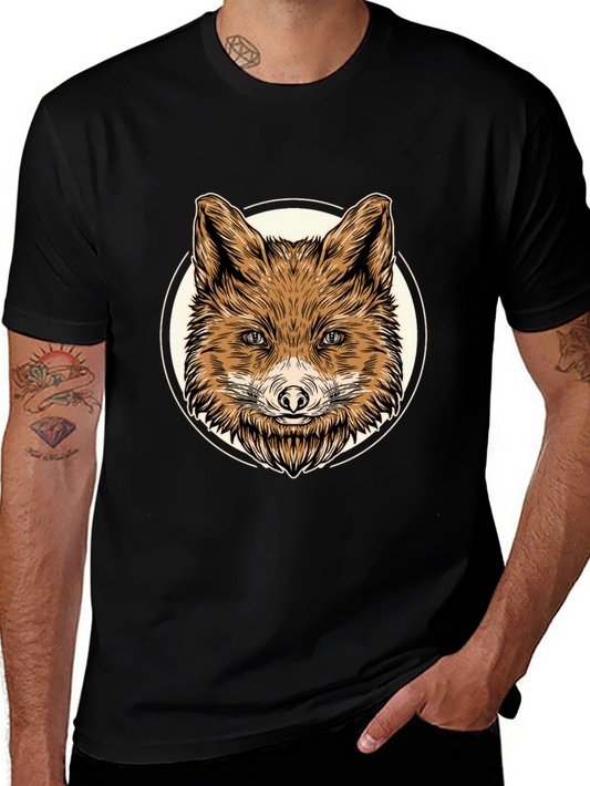 Fox Graphic Tee - Mens Black Cotton T-Shirt