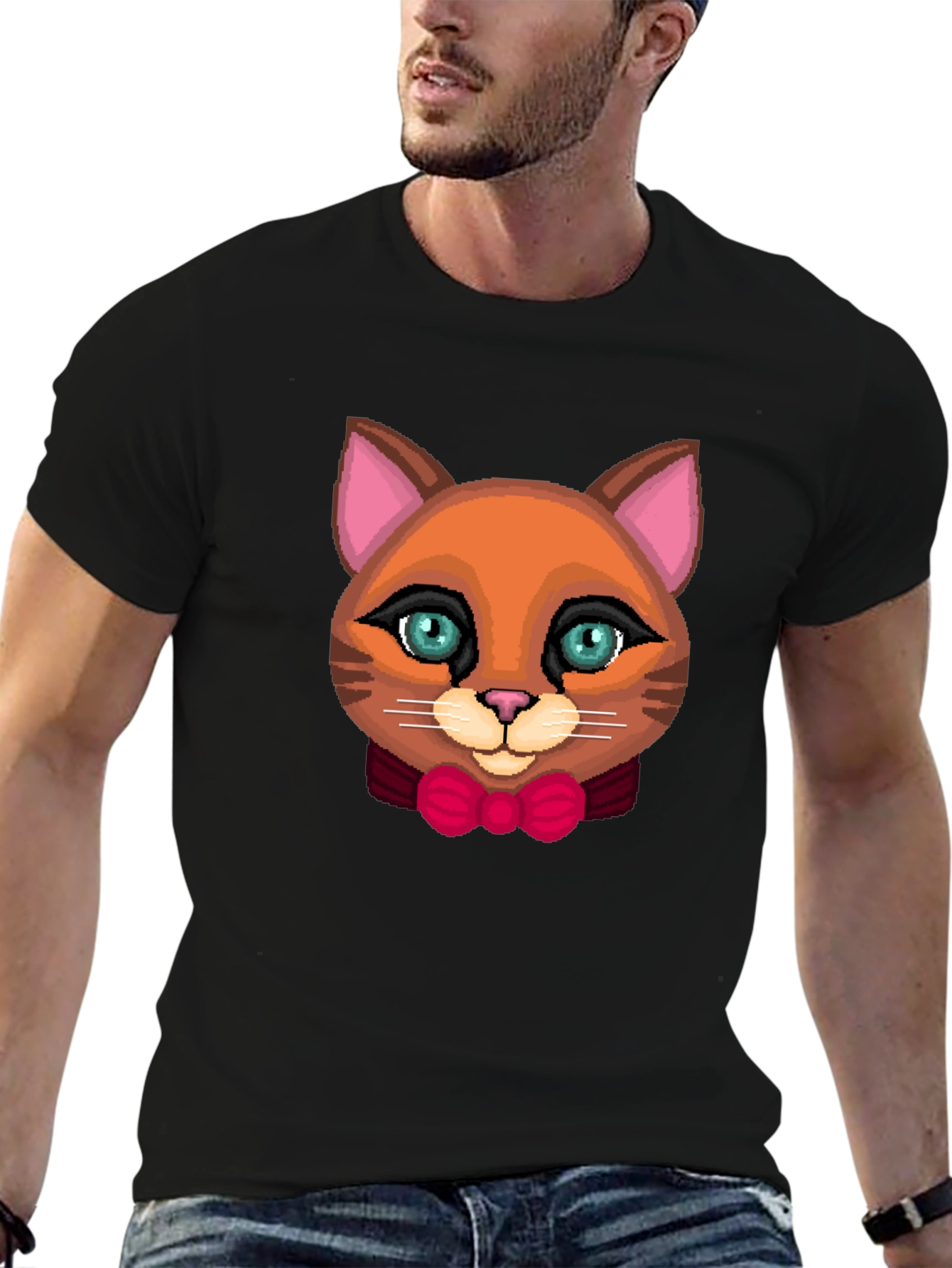 Cute Cat Bowtie Graphic Tee