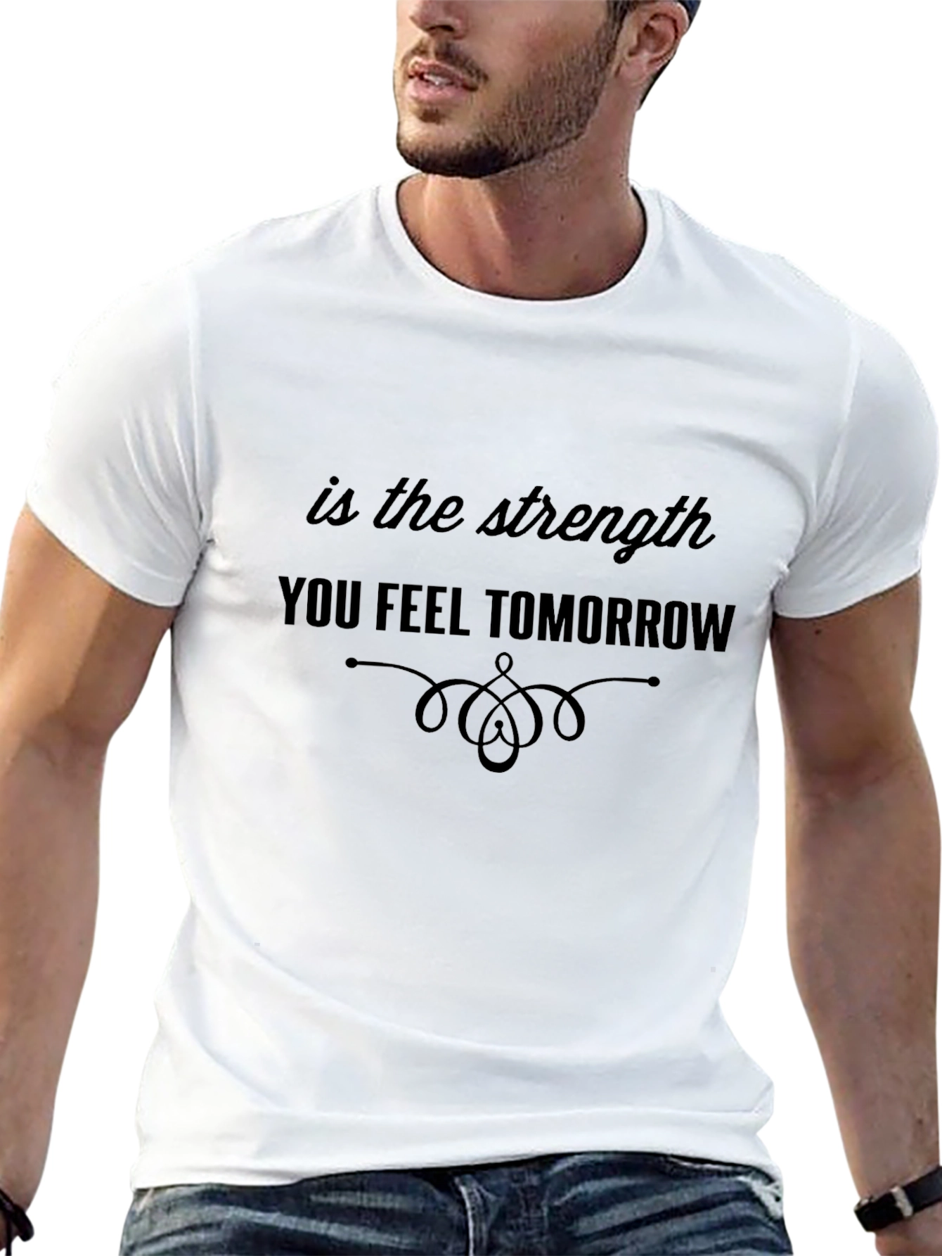 Inspirational Strength Quote Black T-Shirt