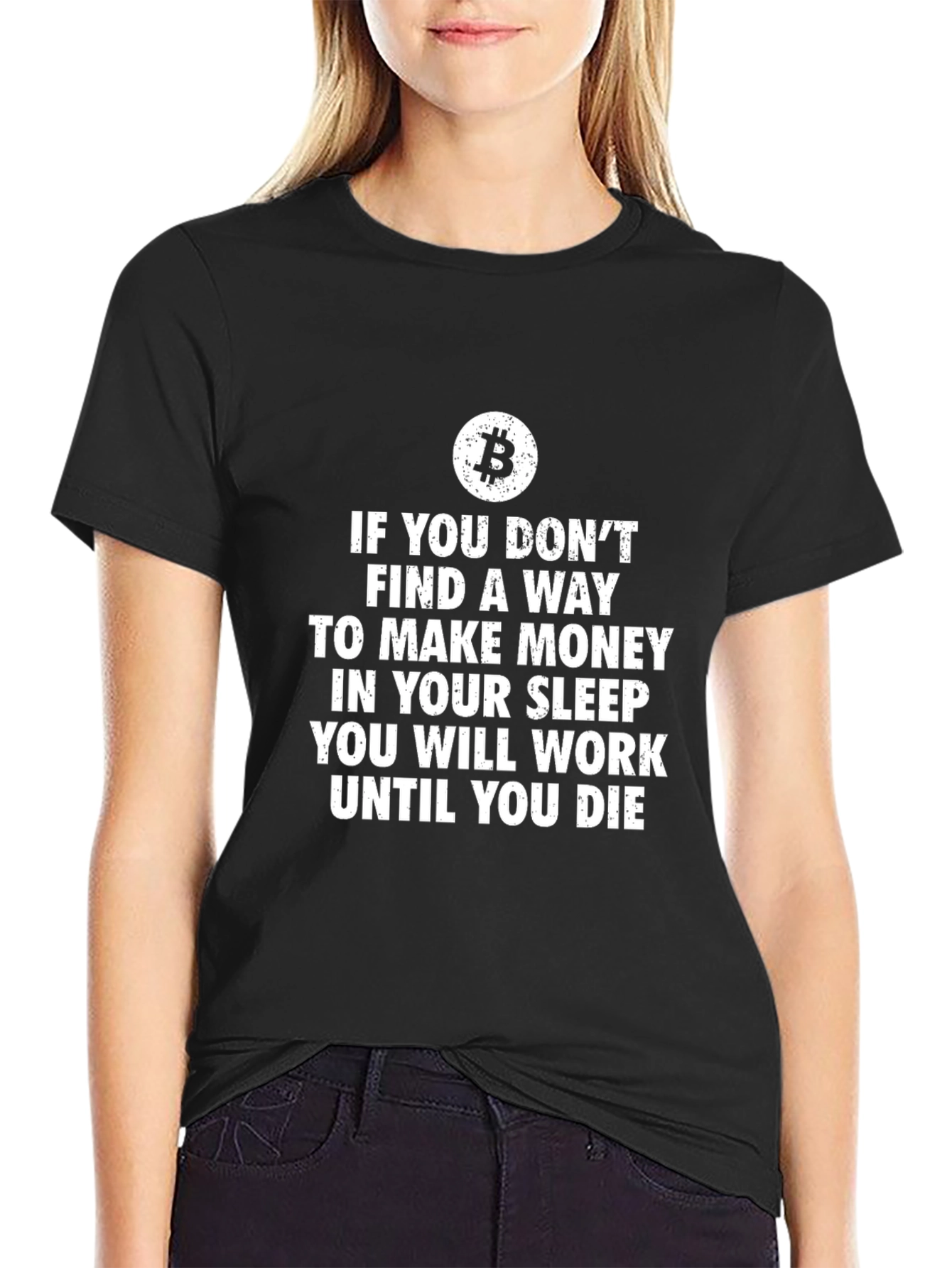 Bitcoin T-Shirt Make Money While You Sleep