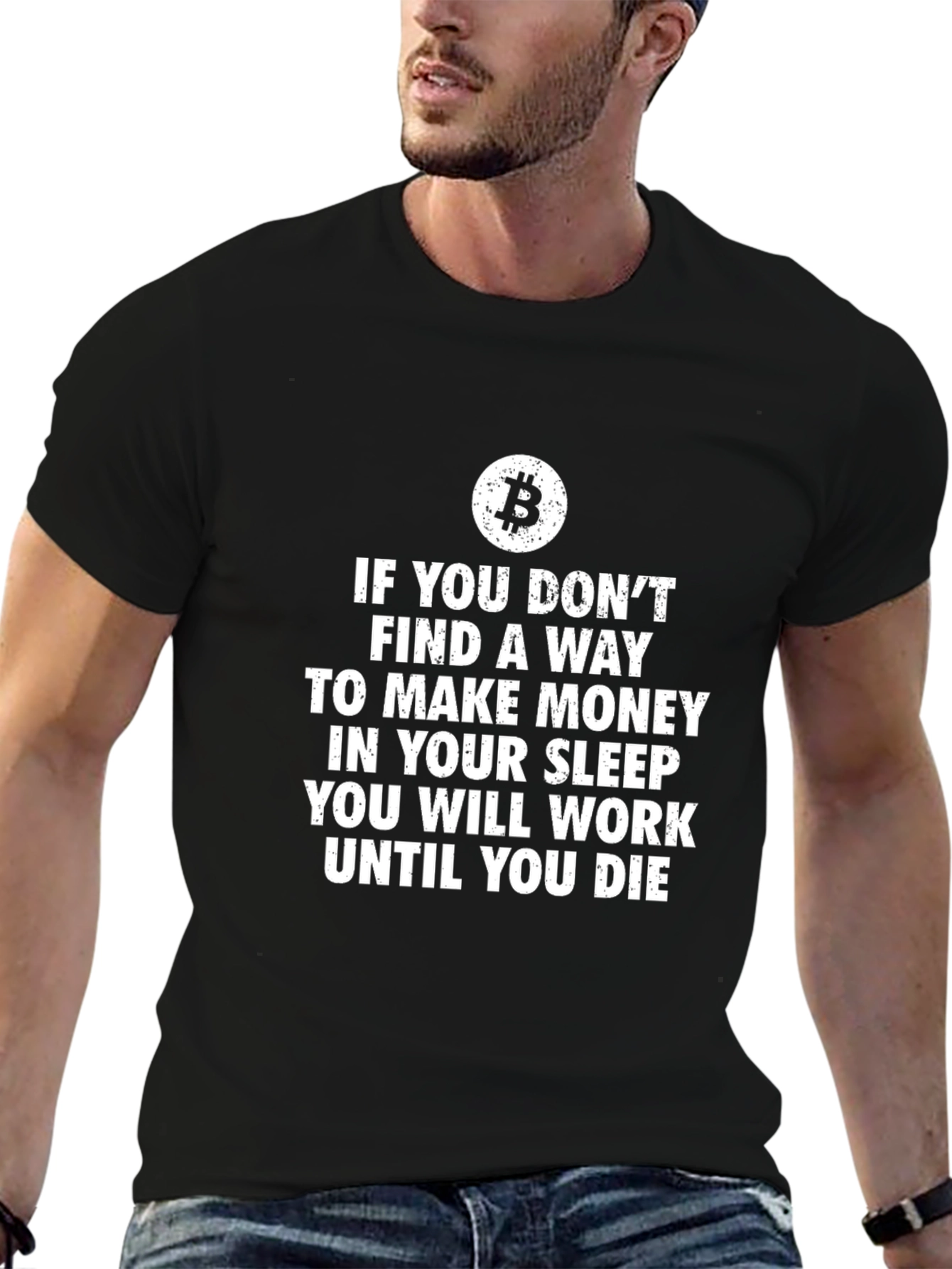 Bitcoin T-Shirt Make Money While You Sleep