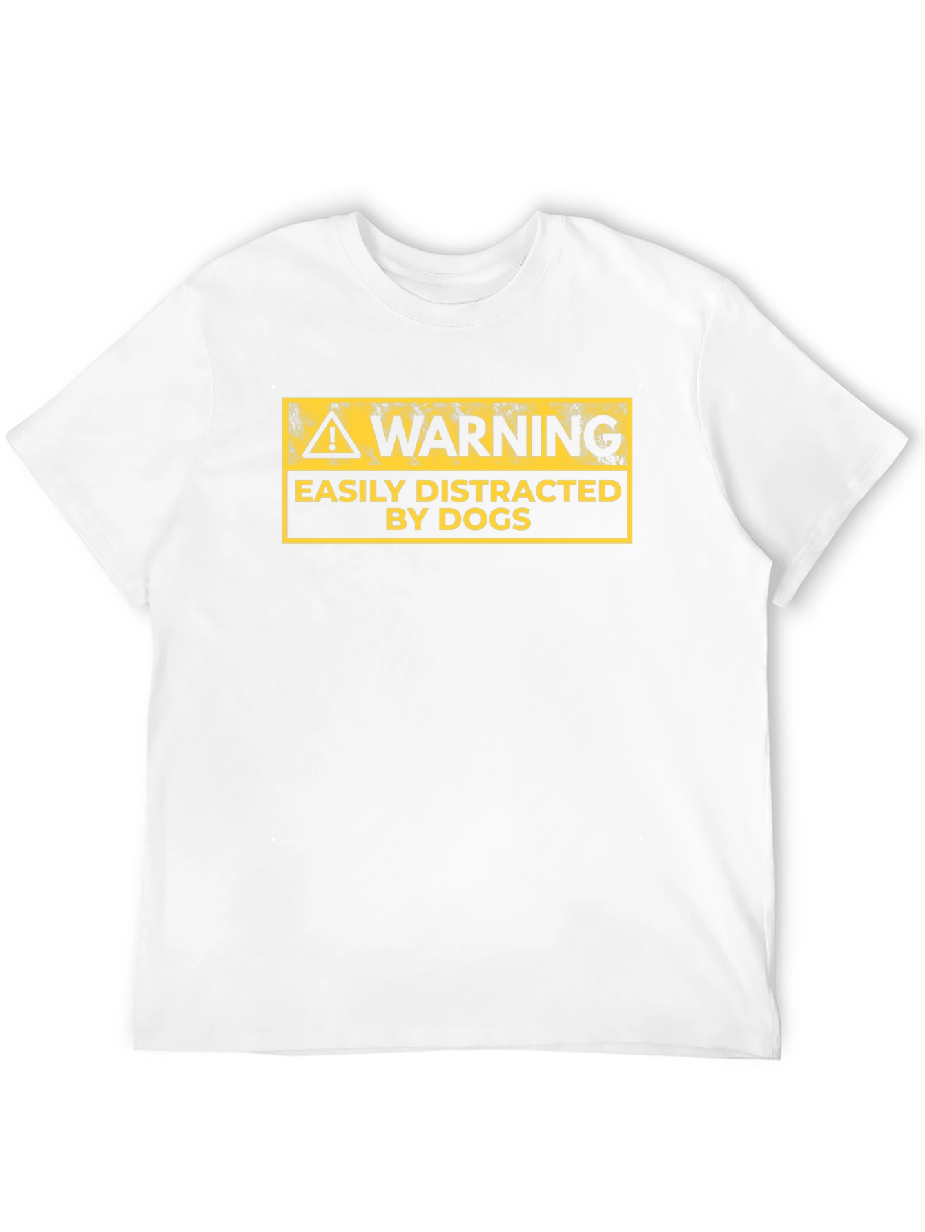 Warning Easily Distracted By Dogs Graphic Tee