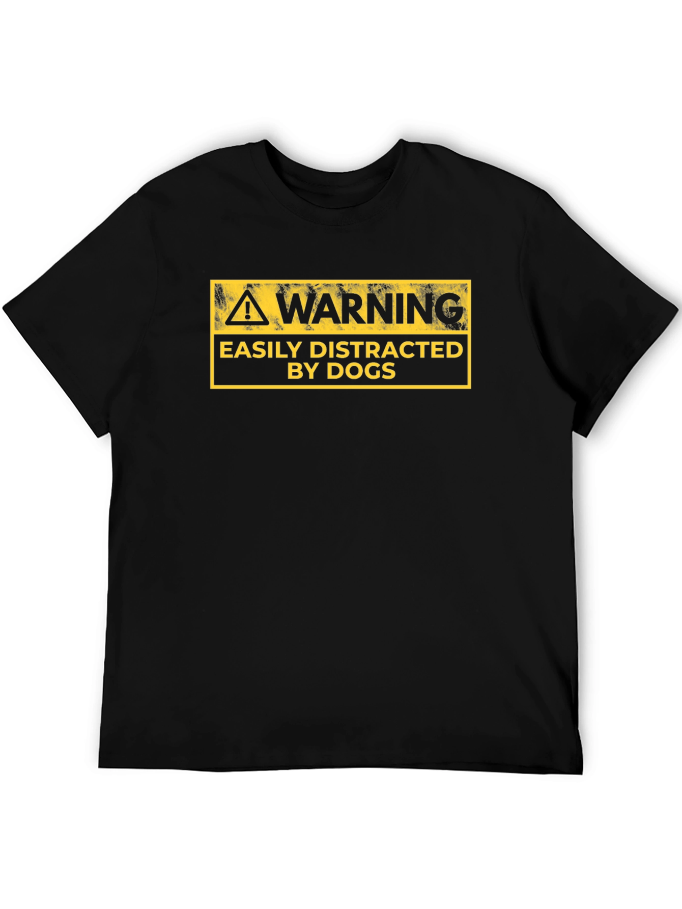 Warning Easily Distracted By Dogs Graphic Tee