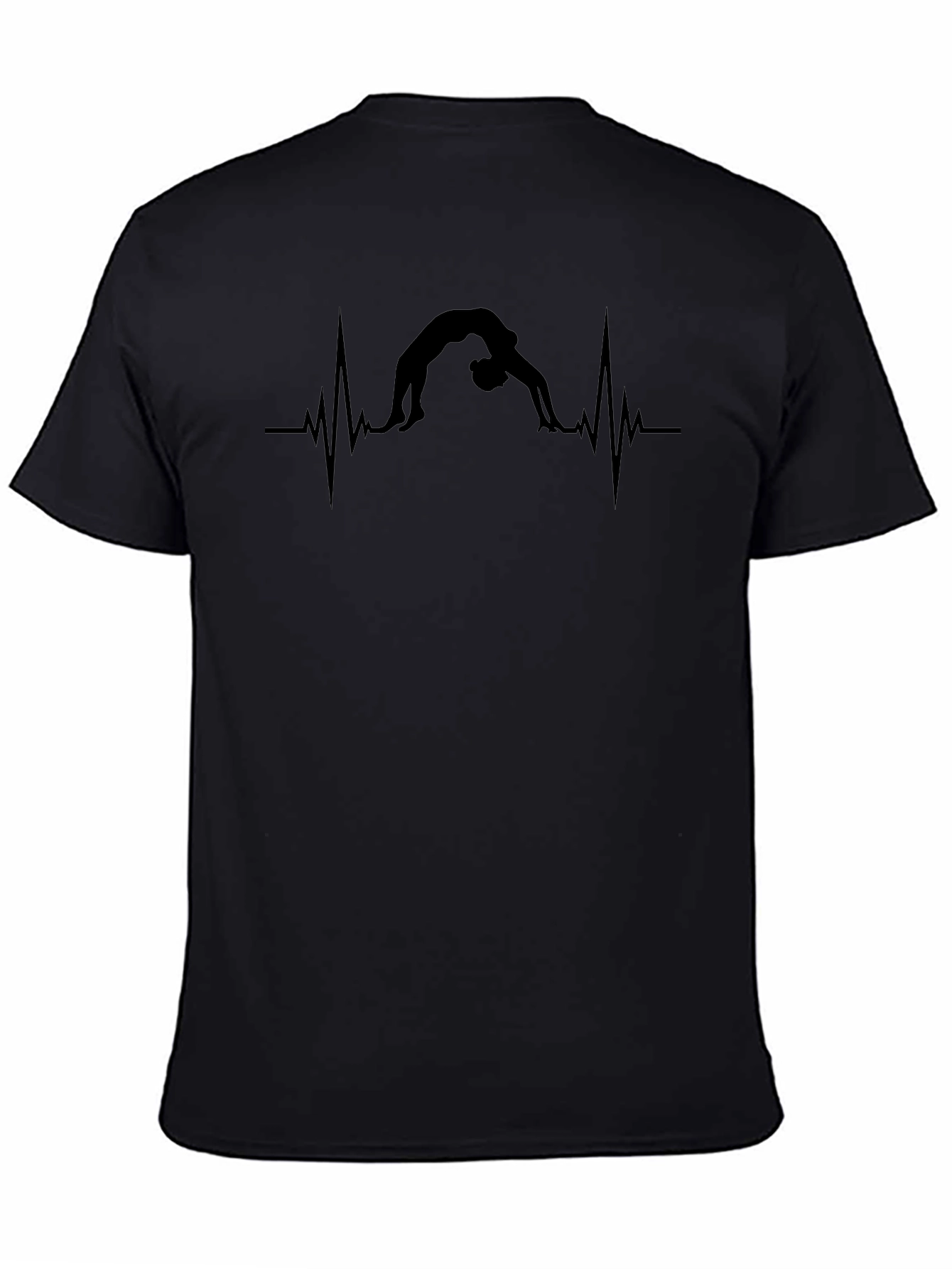 Yoga Heartbeat T-Shirt - Black